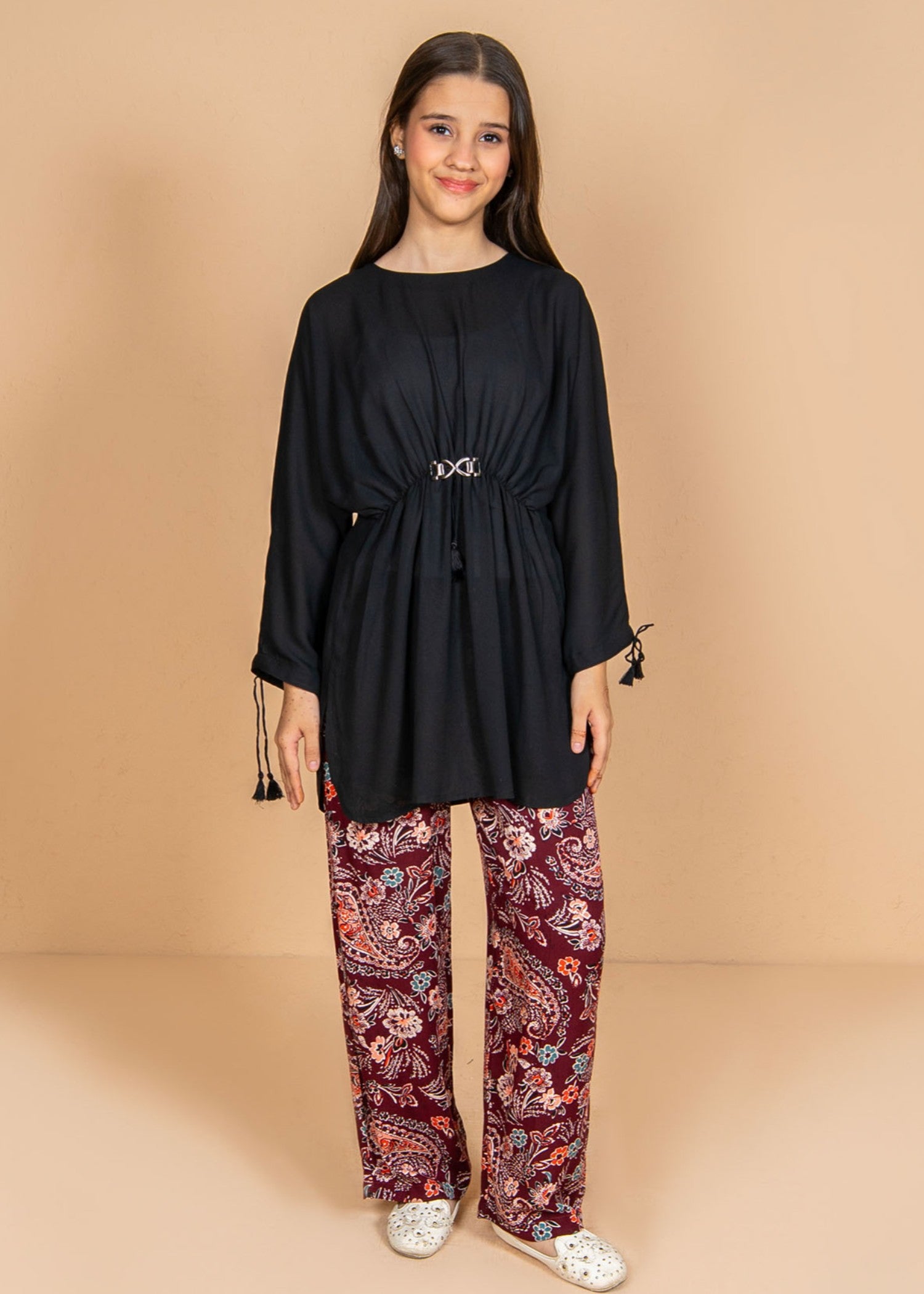 georgette Kurta Set in Black