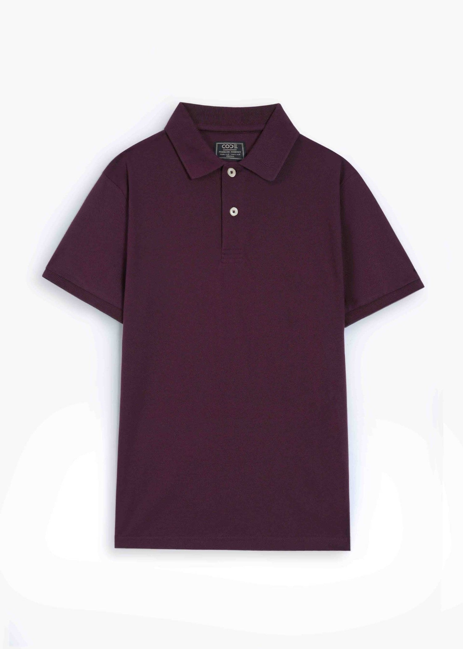 cotton Polo Shirt in Plum