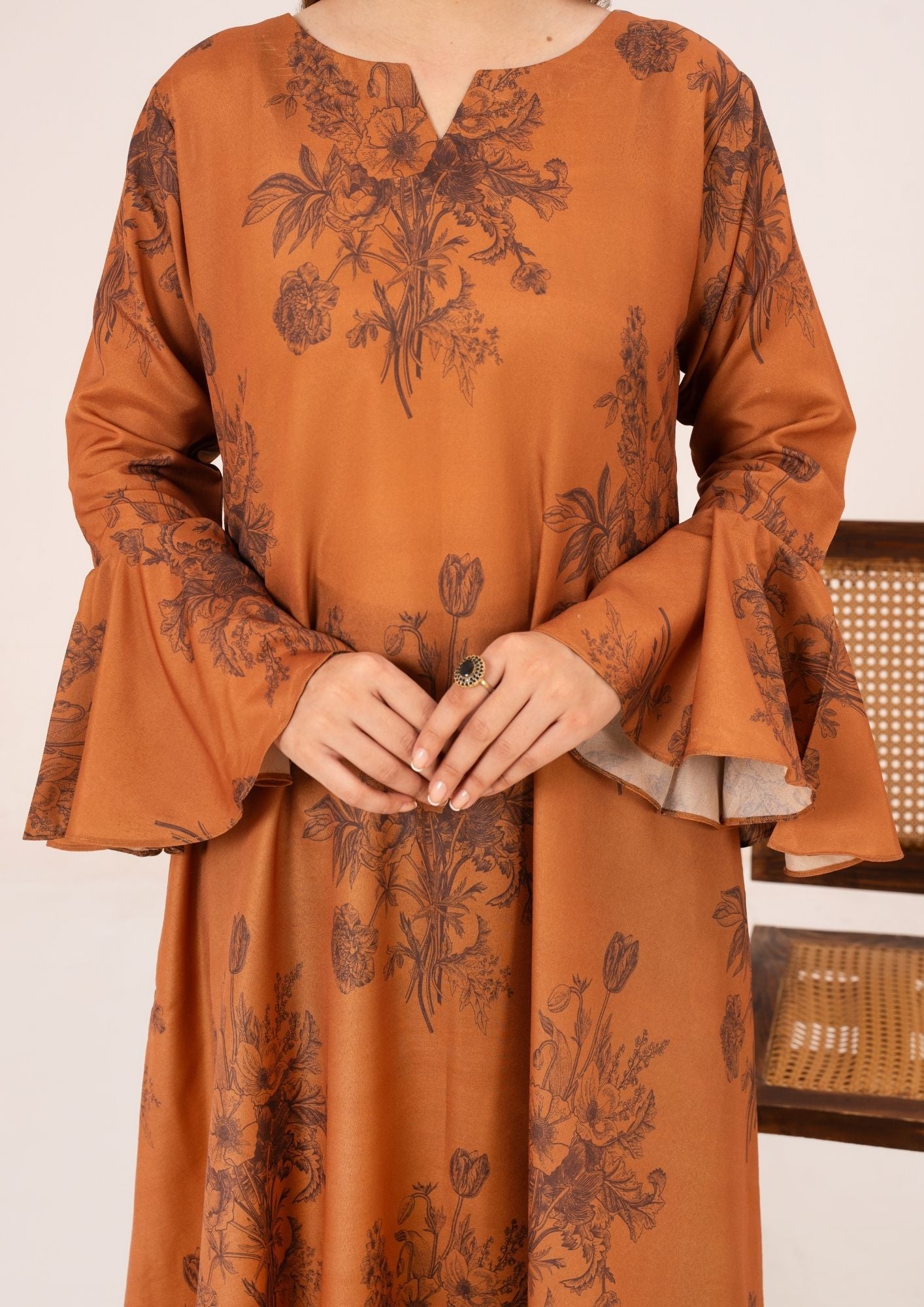 arabic lawn Maxi in Hazelwood brown
