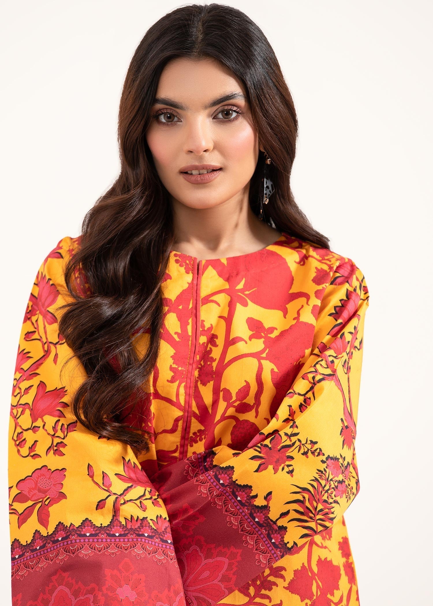 cotton satin Kurti in Multi