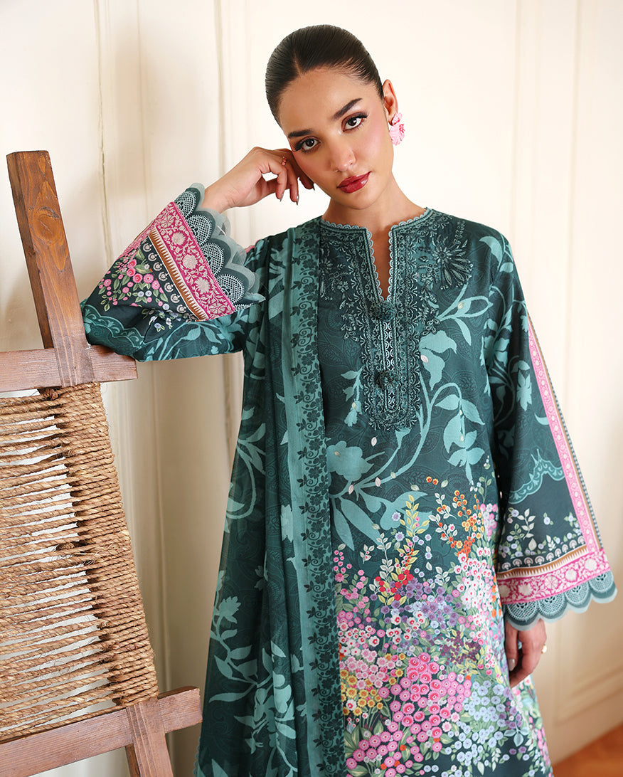 Eclat Garden Printed Lawn – Buttercup Bloom