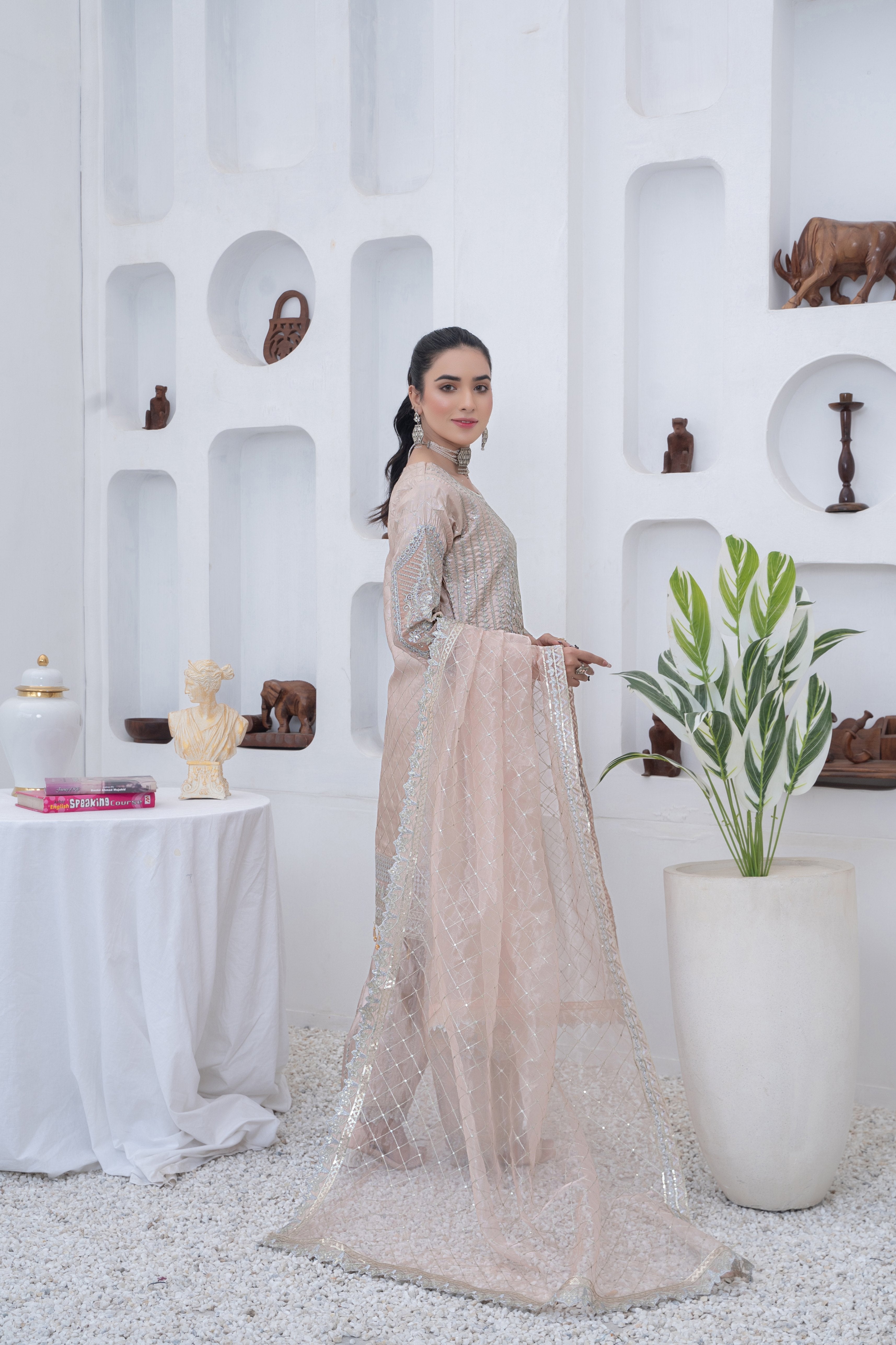 masuri Kurta Set in Beige