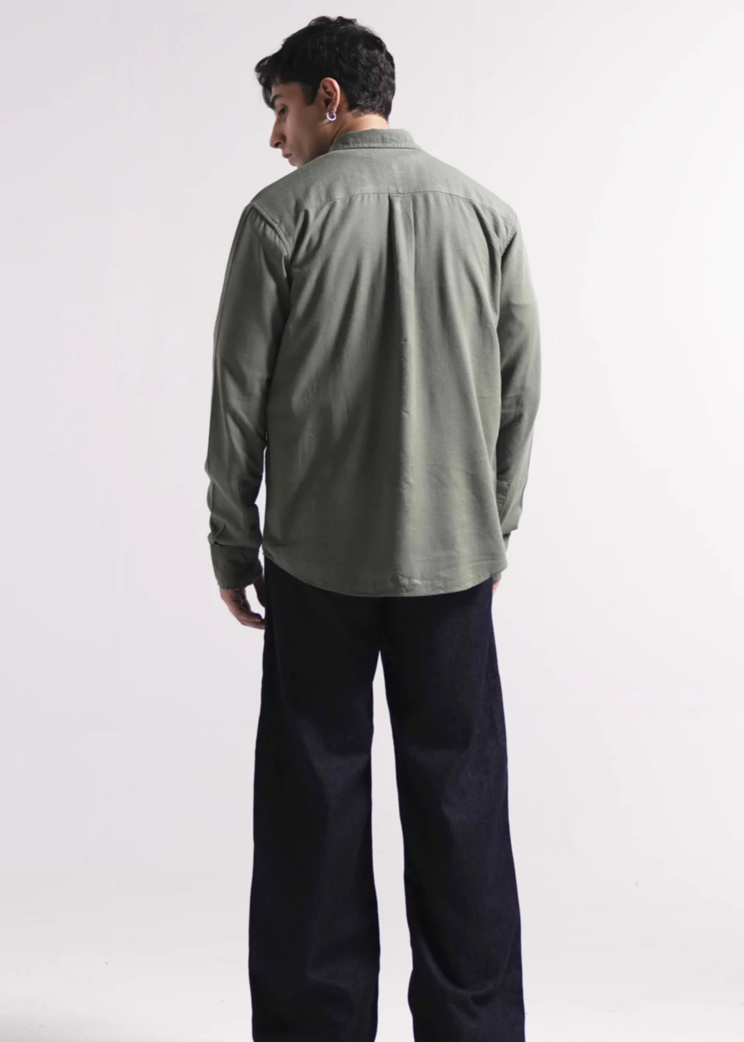 cotton Casual Shirt in Sage green