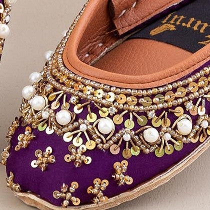 Khussa in Purple by - High Quality Women Khussa UMQ0044