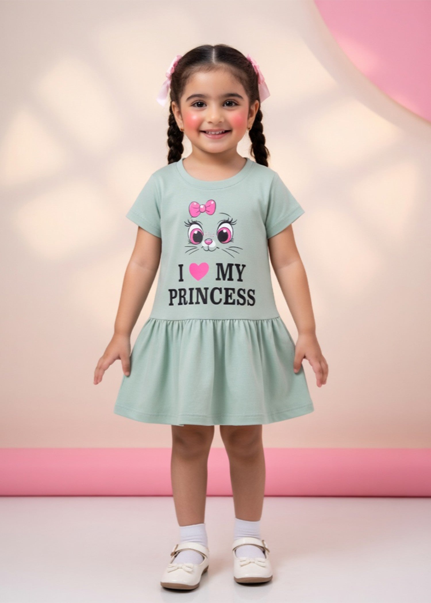 cotton Frock in Sage green