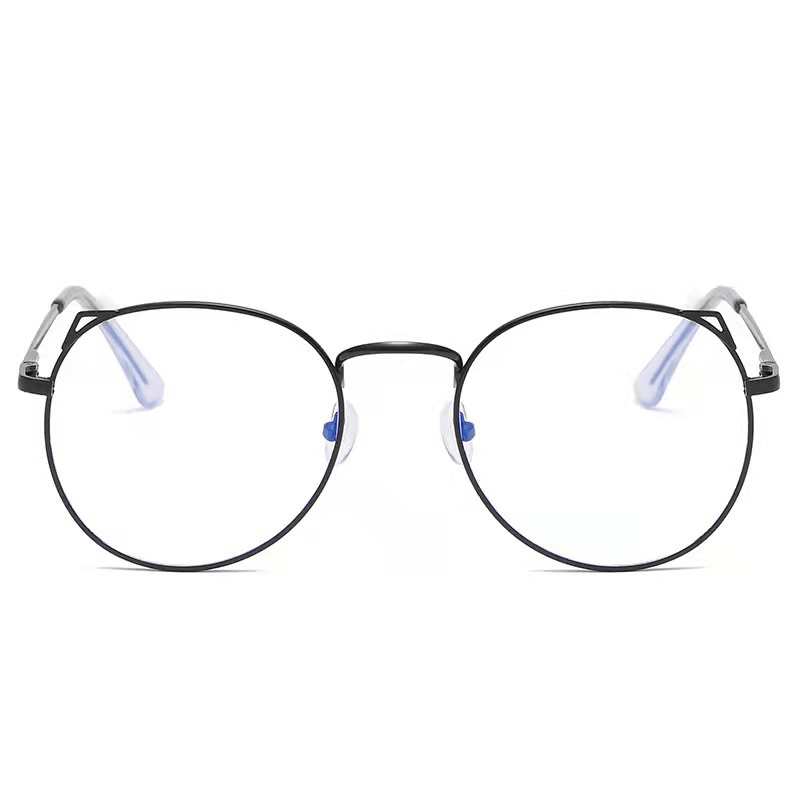 Stylish Women's Anti-Blue Light White Flat Mirror Glasses for Eye Protection