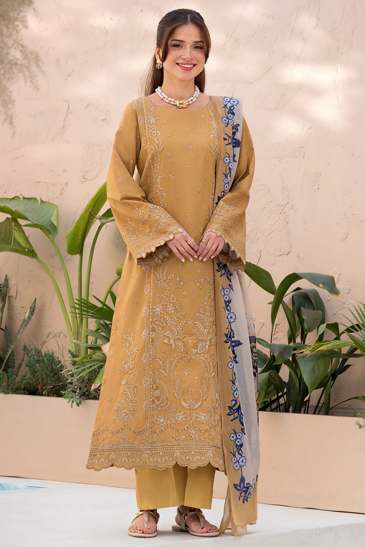 lawn Kurta Set in Cotton
