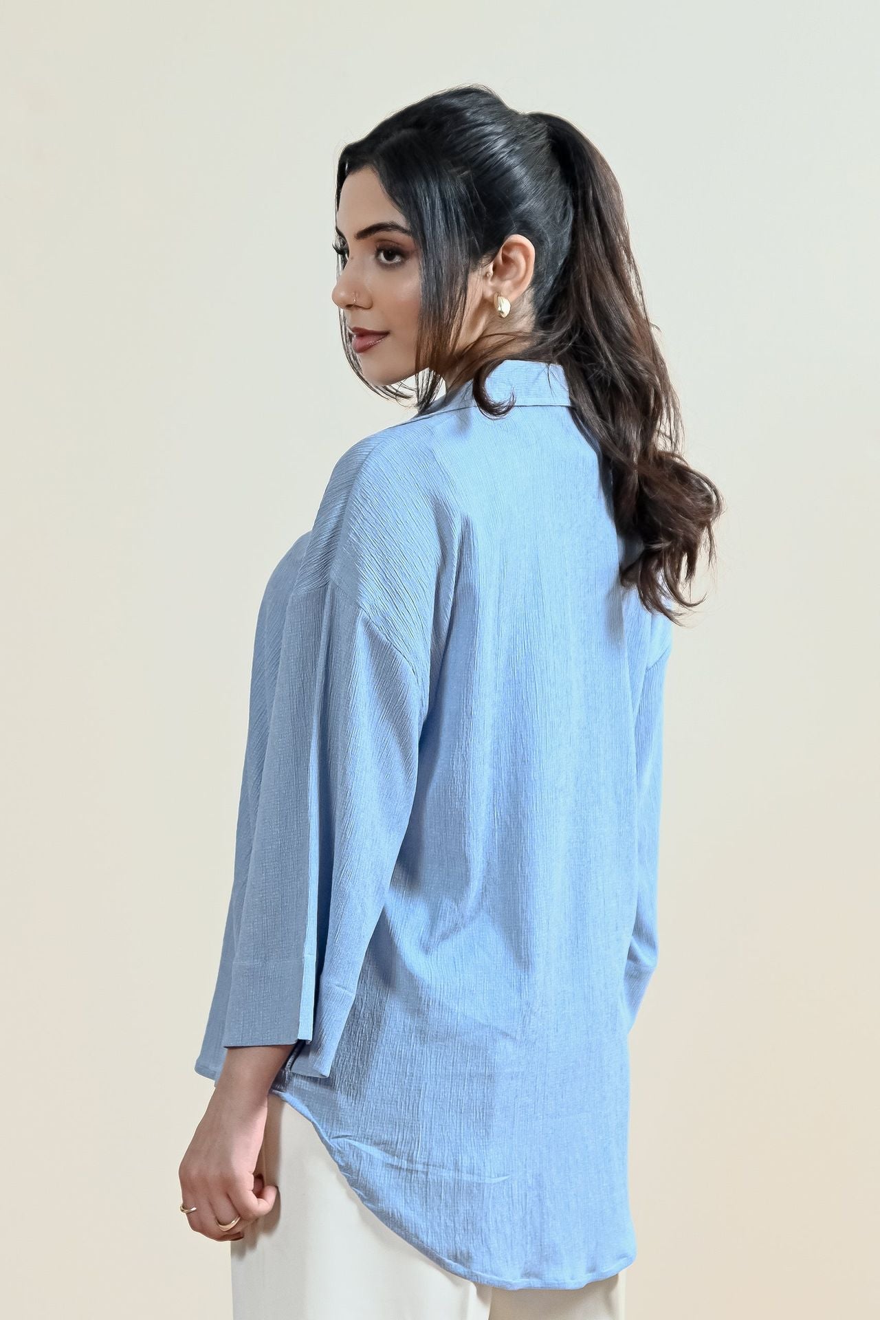 jacquard Tunic in Sky blue