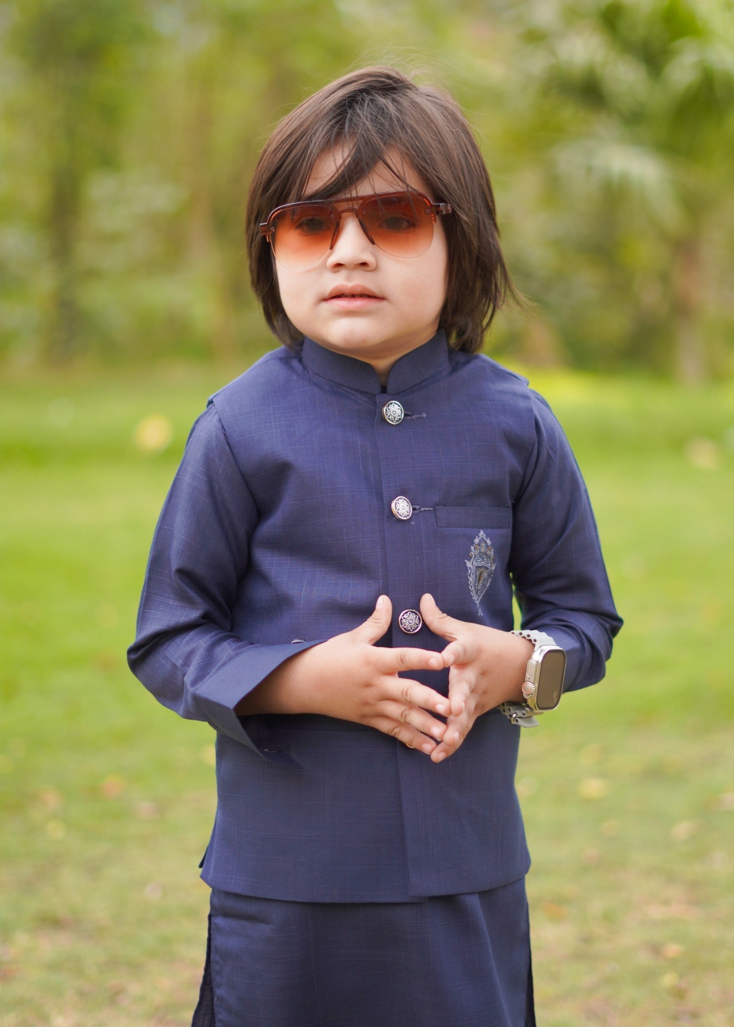 wash & wear Waistcoat in Blue