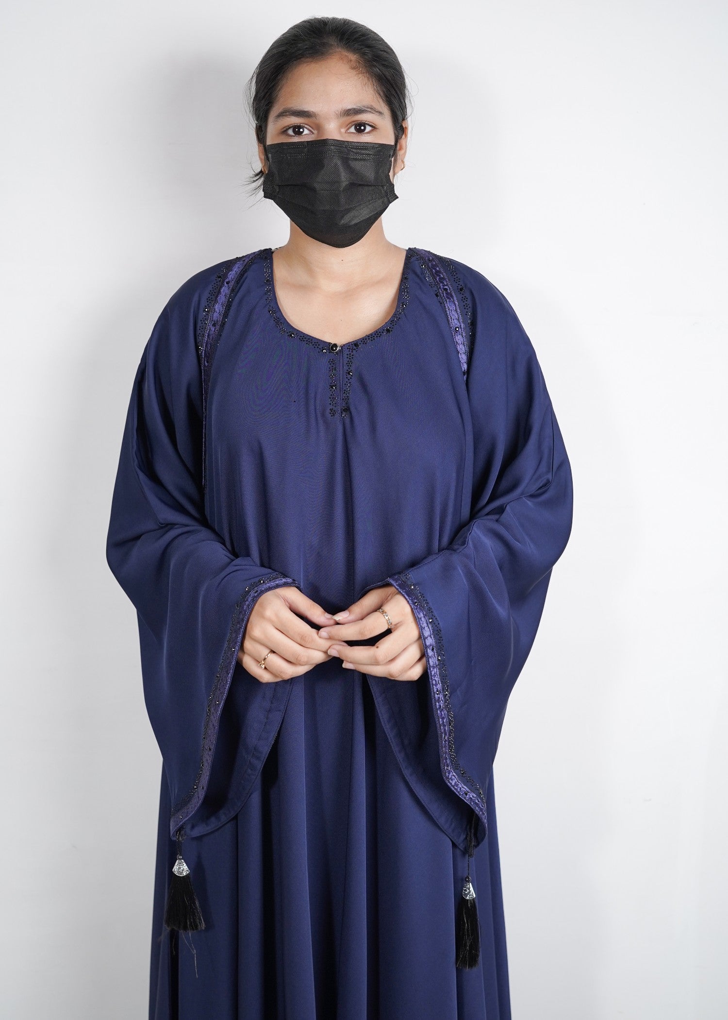 georgette silk Abaya in Blue