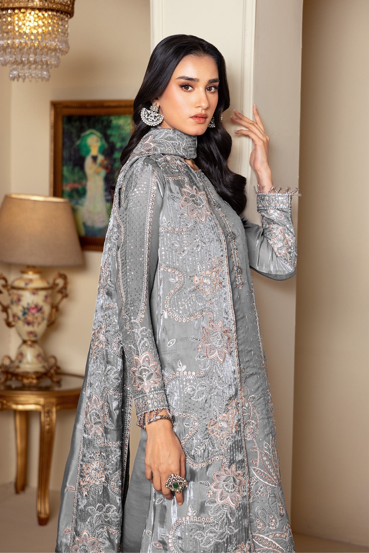 Aaina Sheesha Silk Formals – AF-SS-2239-Kundan