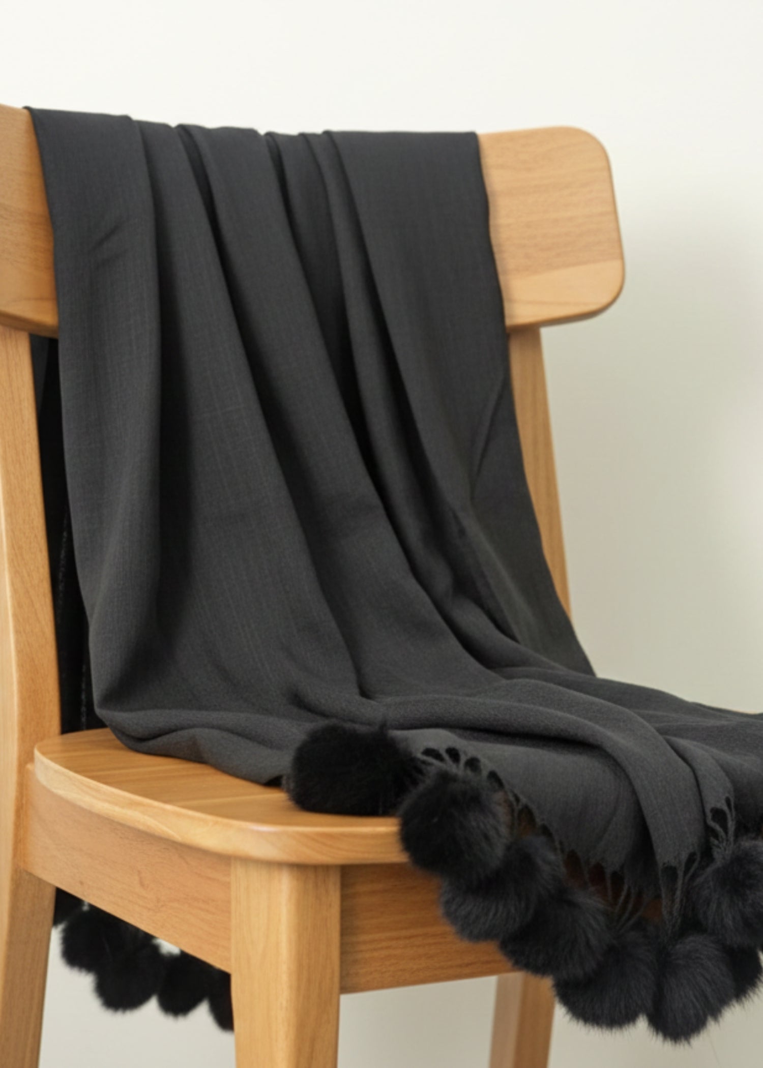 viscose Hijab in Charcoal black