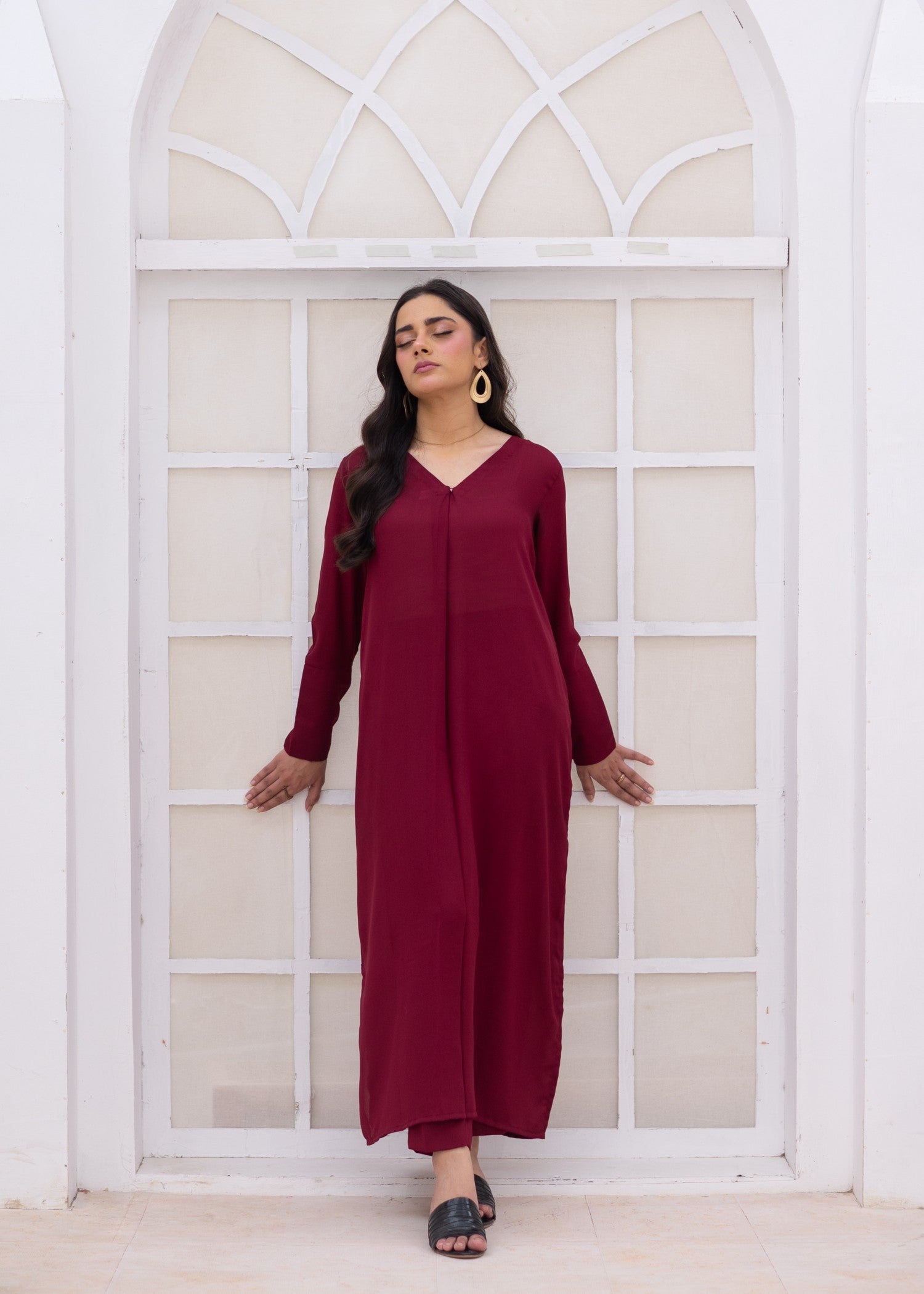 georgette Co Ord Sets in Magenta