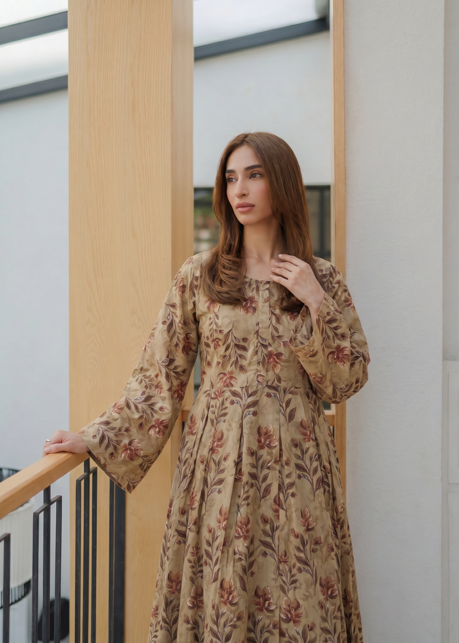 lawn Maxi in Tan brown