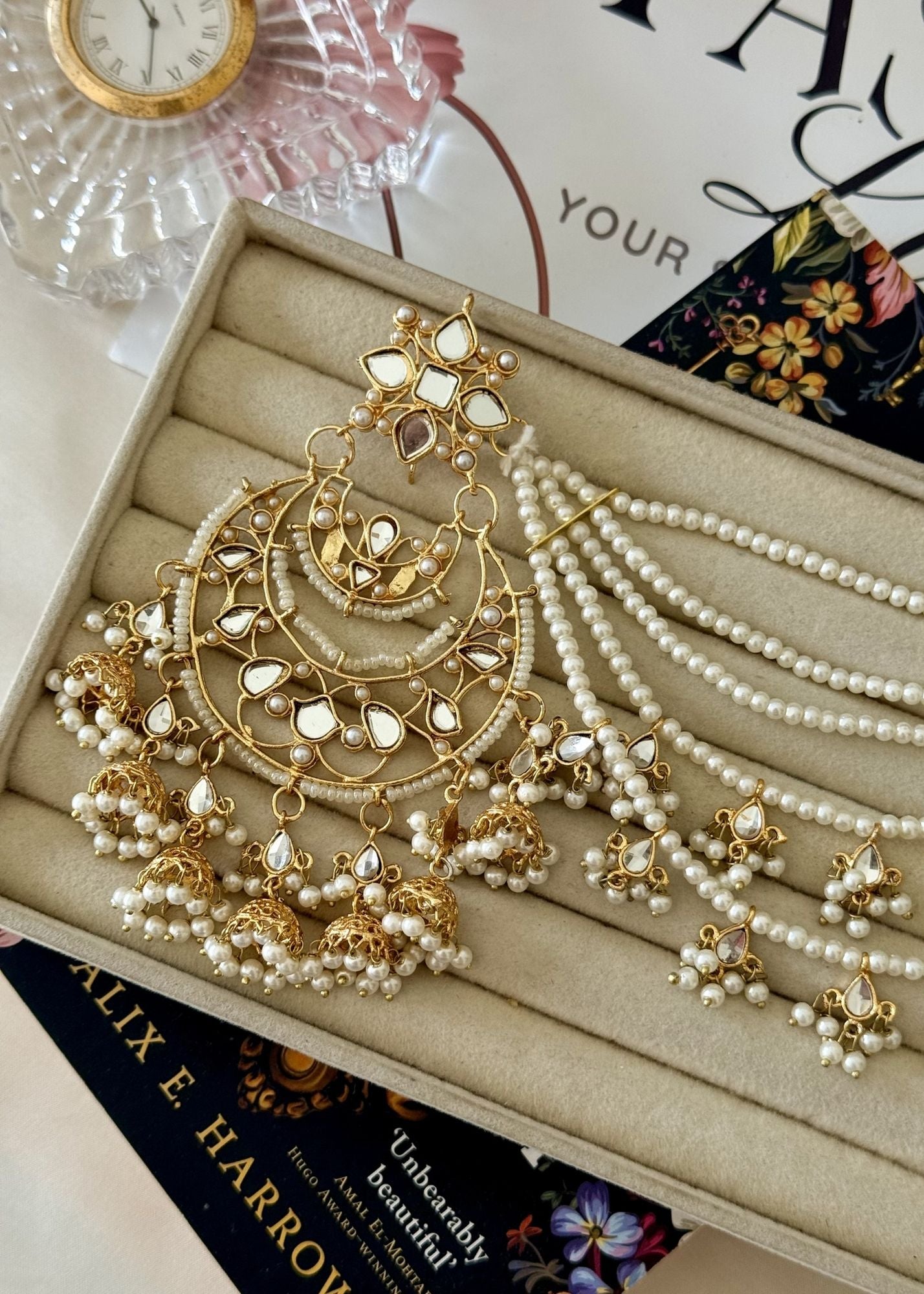 Earrings in Pearl white Color by - Trendy Women Earrings OUH2216