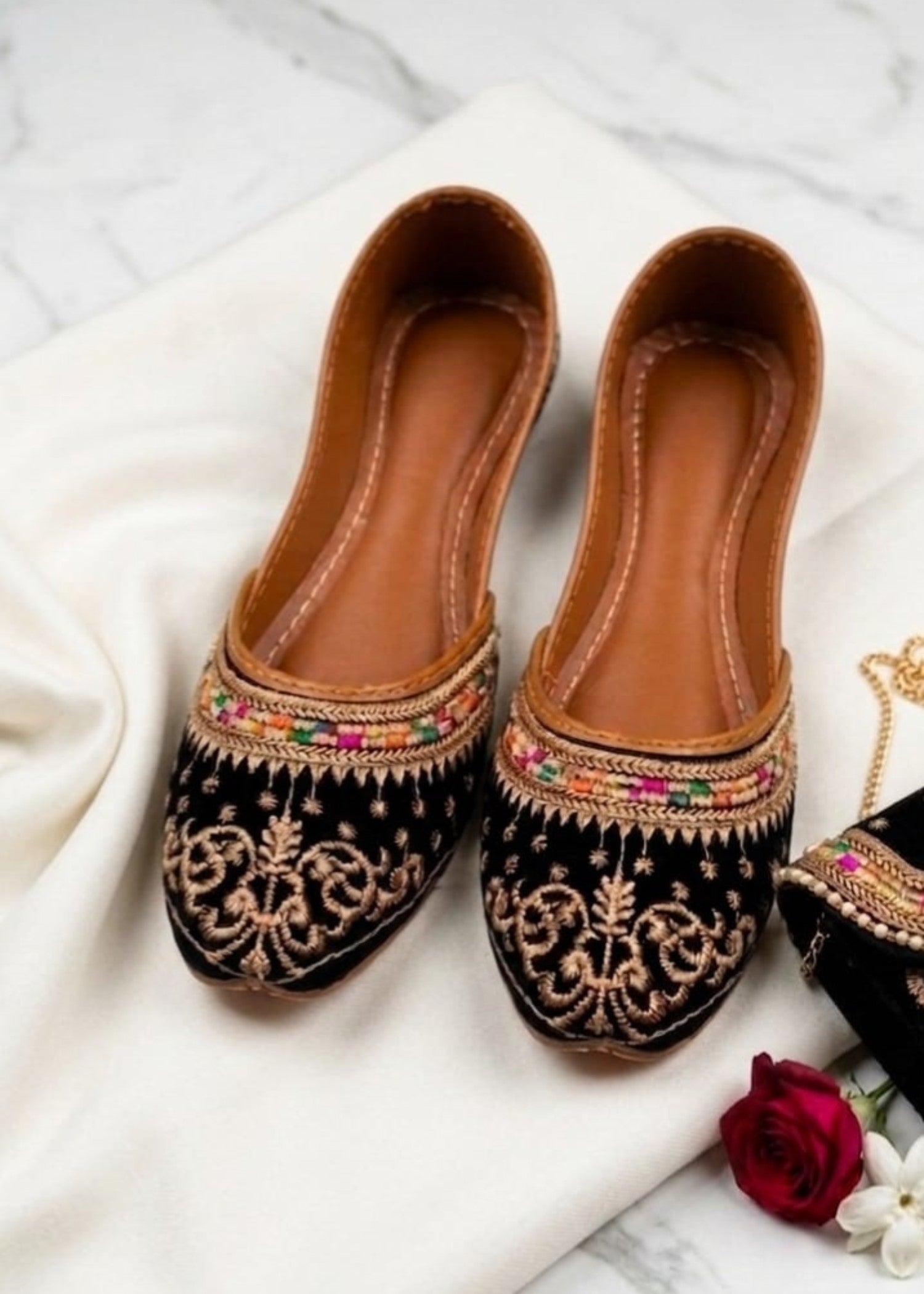 Khussa in Black by - High Quality Women Khussa FST0535