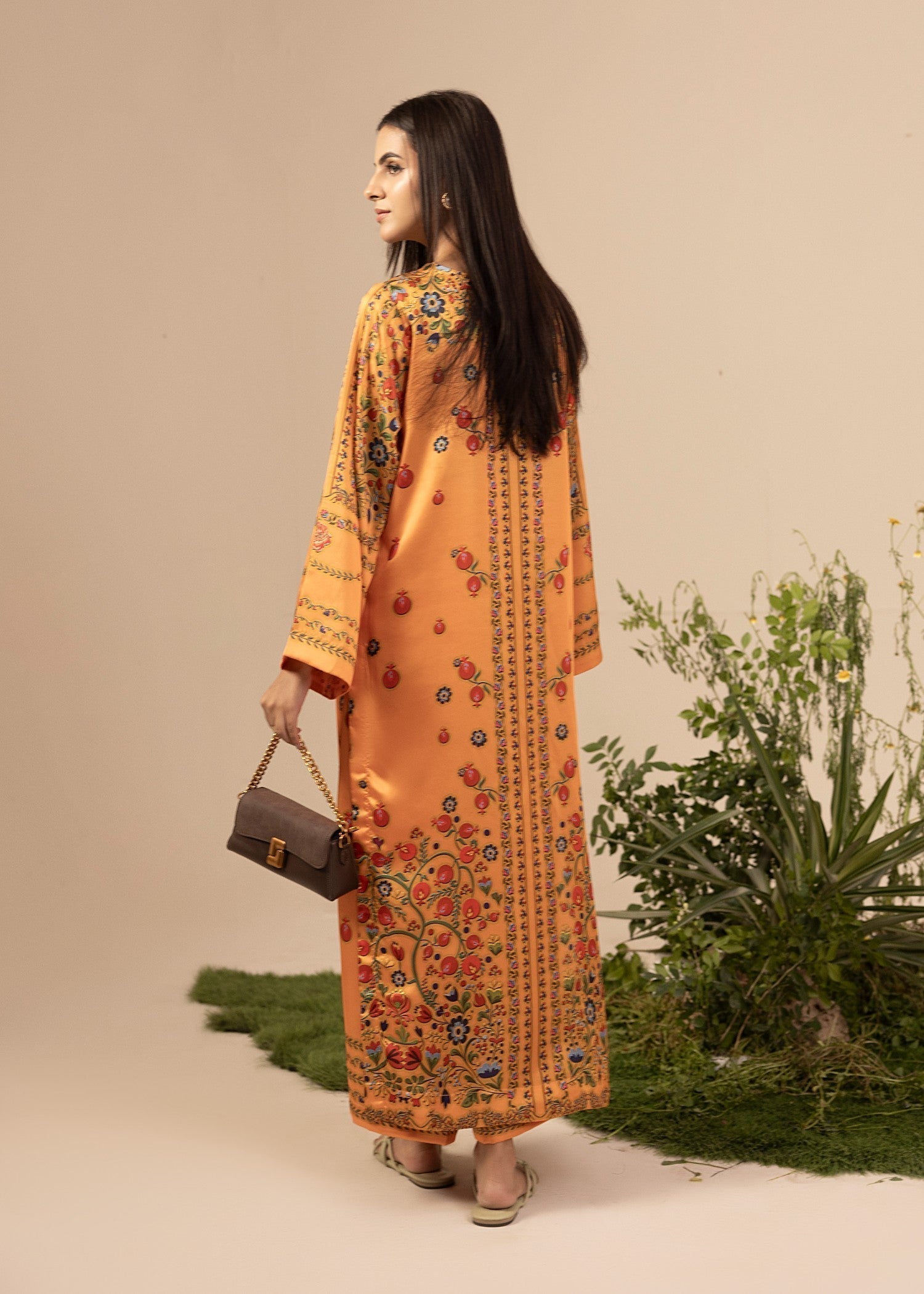silk Co Ord Sets in Mustard
