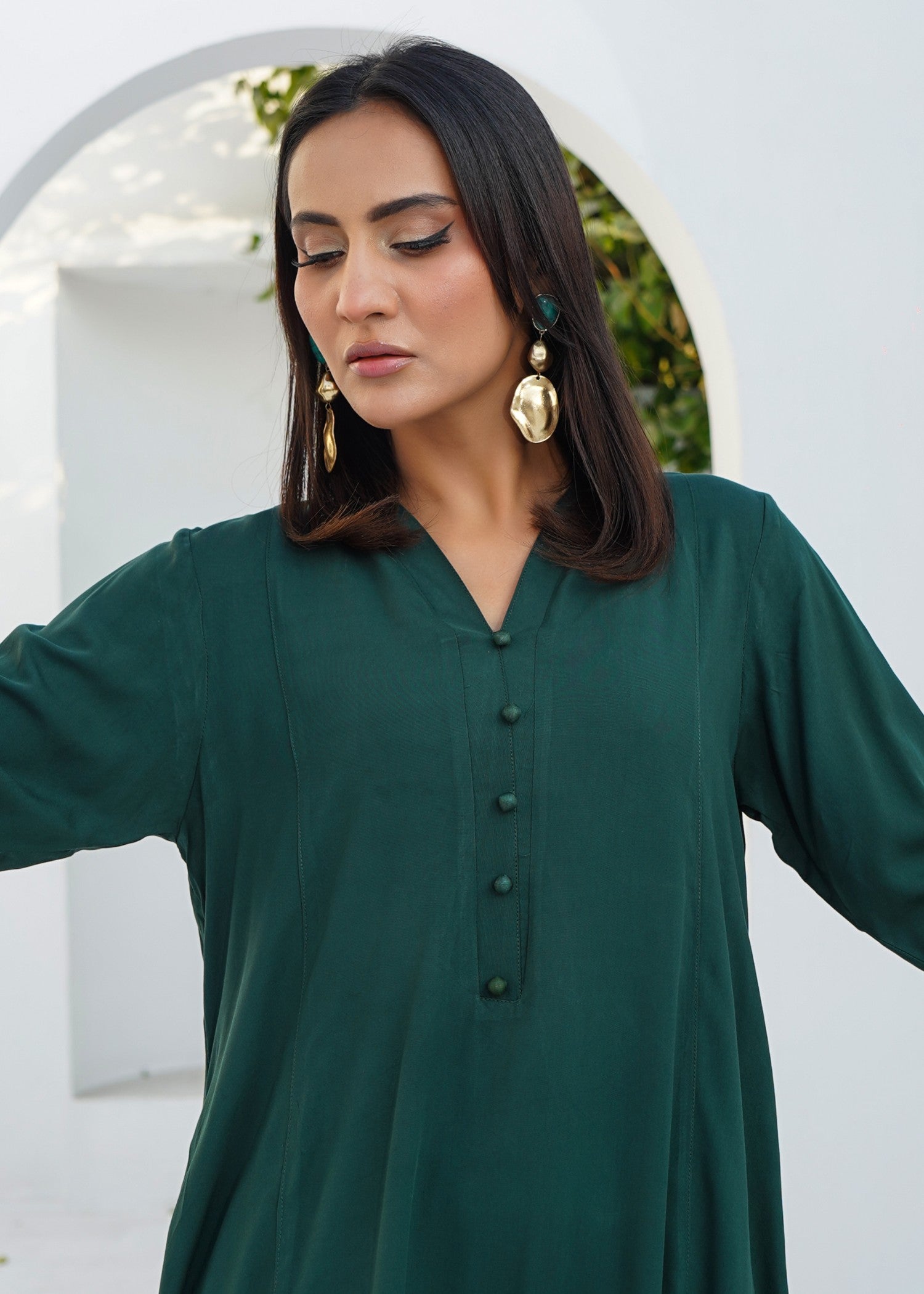 irish linen Co Ord Sets in Emerald green