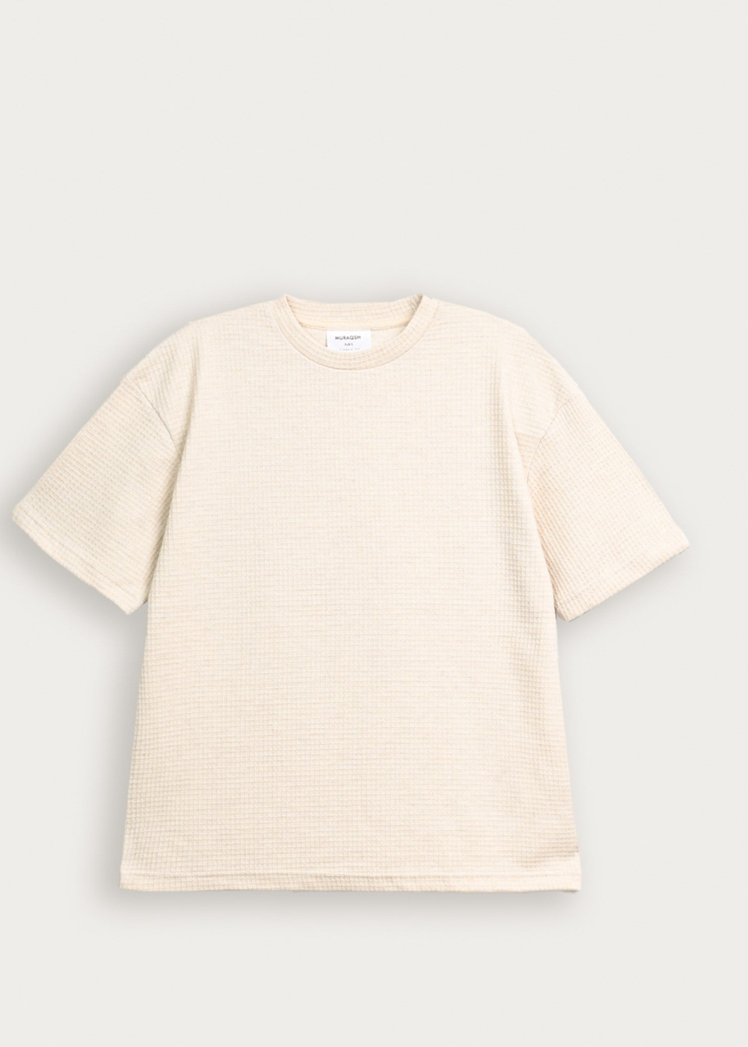 cotton T Shirt in Off-white by MINT By Muraqsh