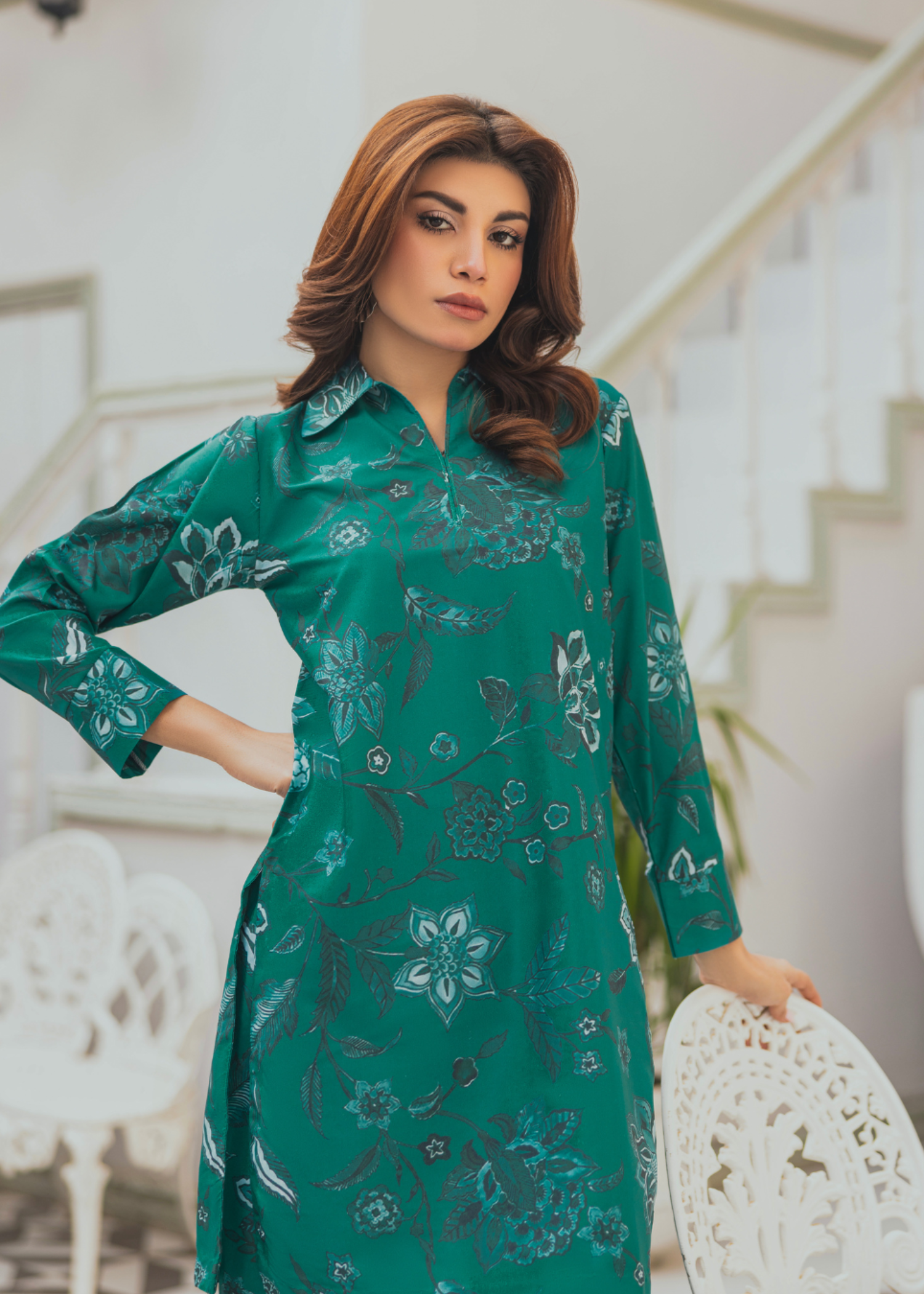crepe Co Ord Sets in Bottle green