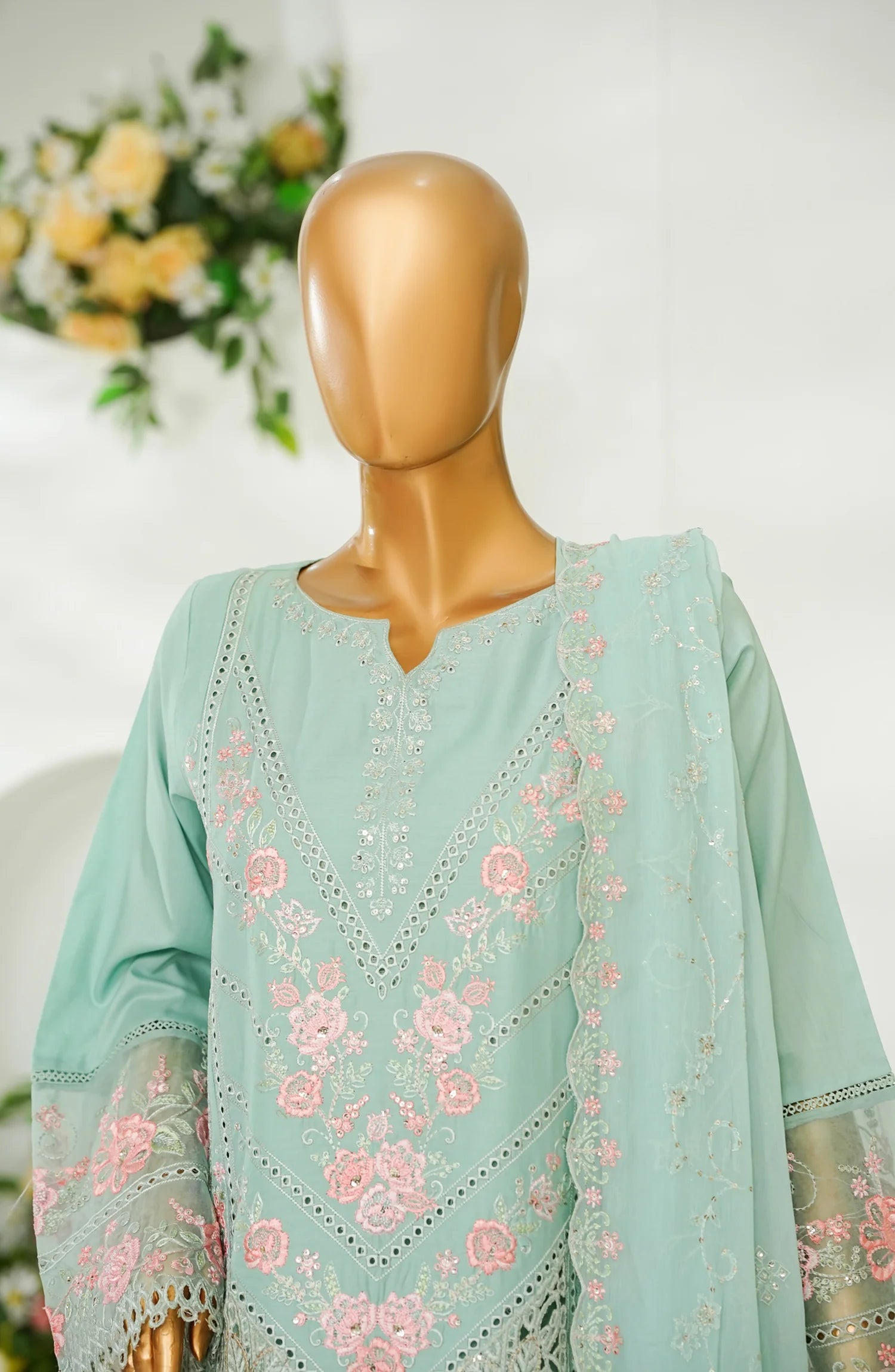 Stitched Luxury Lawn D- 5