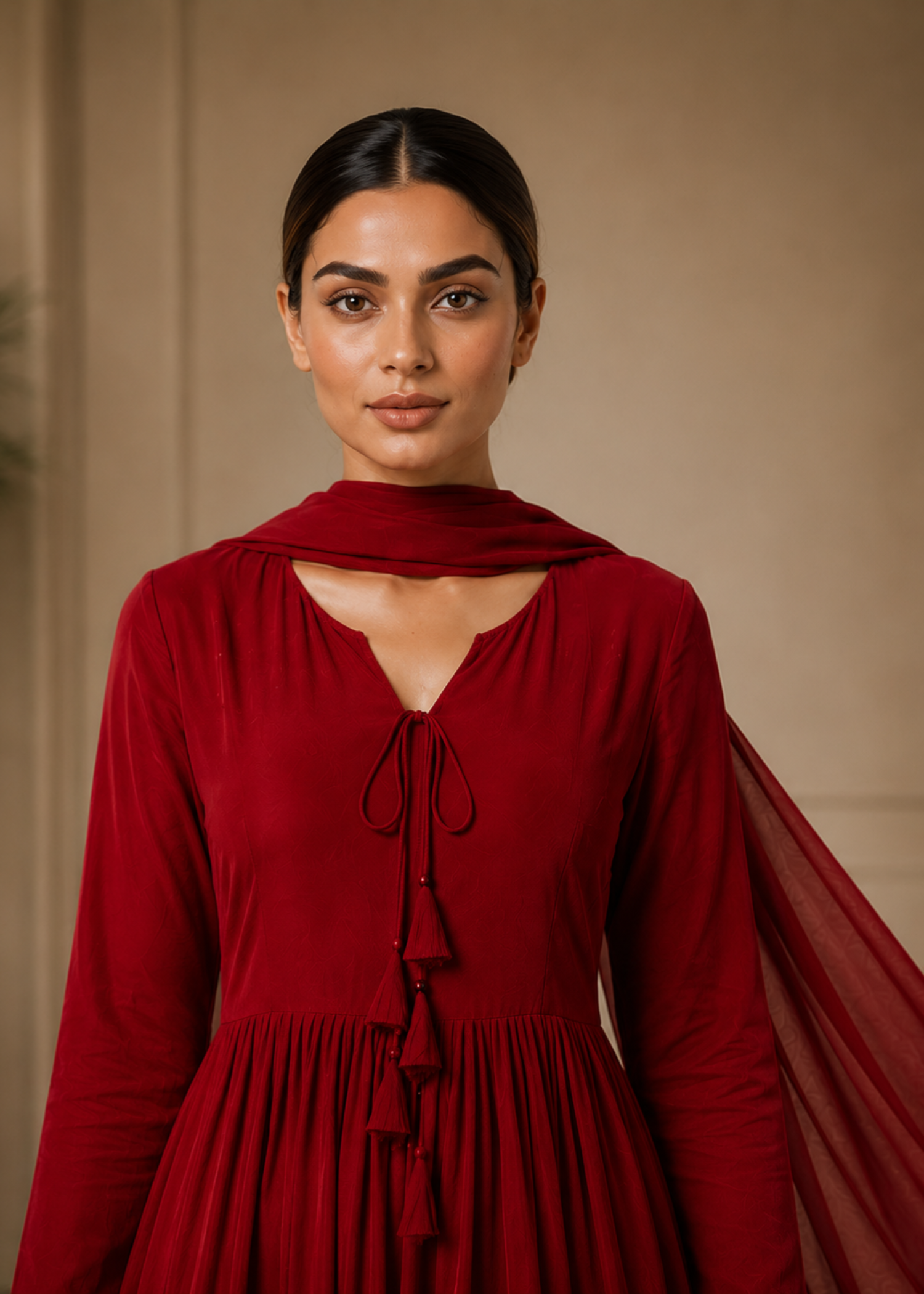chiffon Maxi in Red