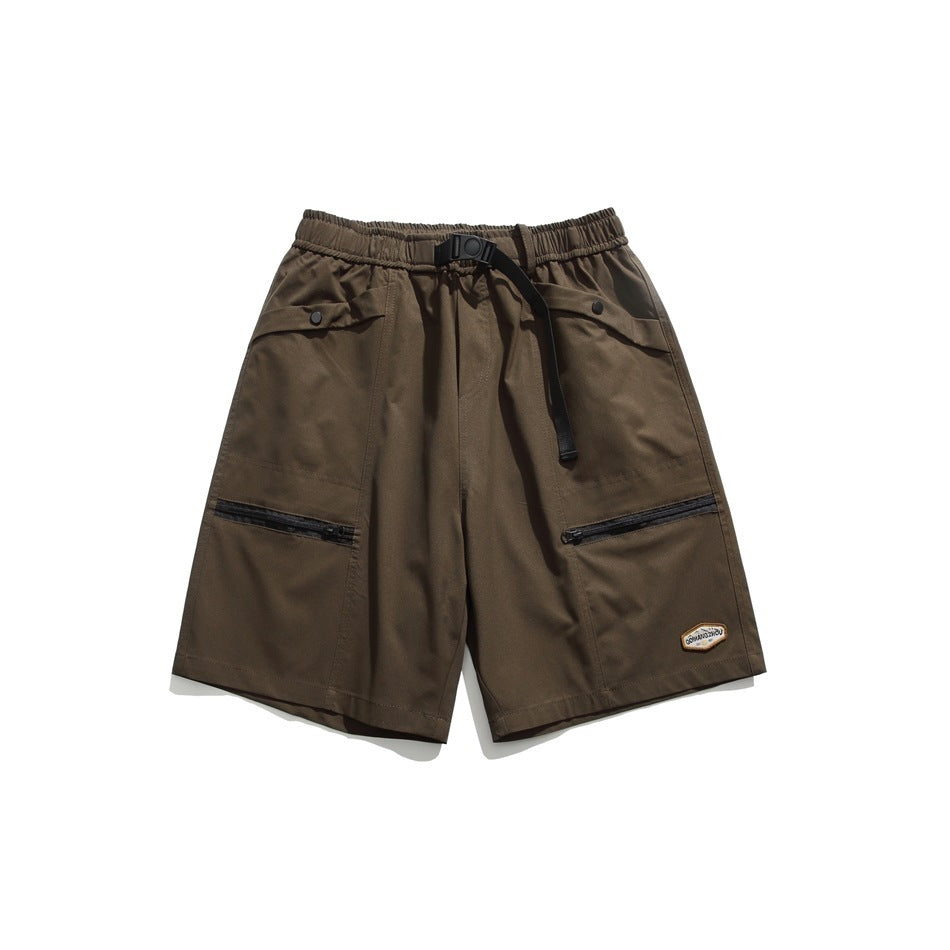 Mountain Vintage Zipper Workwear With Pocket Shorts