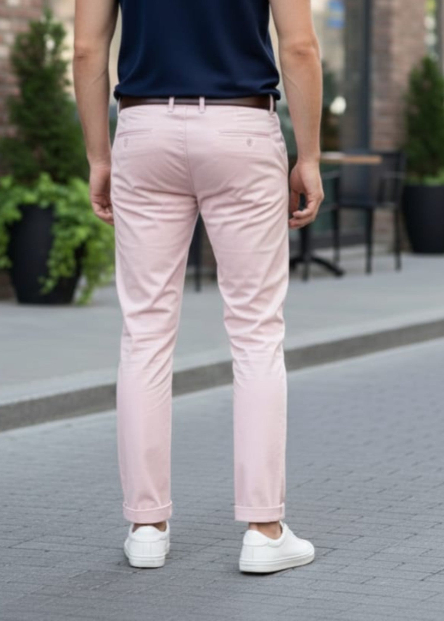 cotton Pants in Tea rose pink