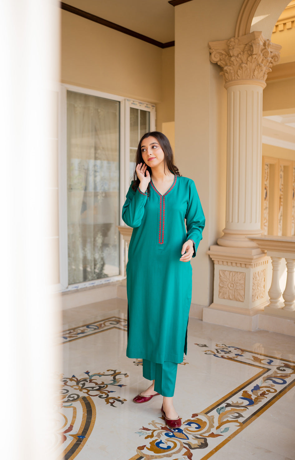 marina Kurta Set in Green
