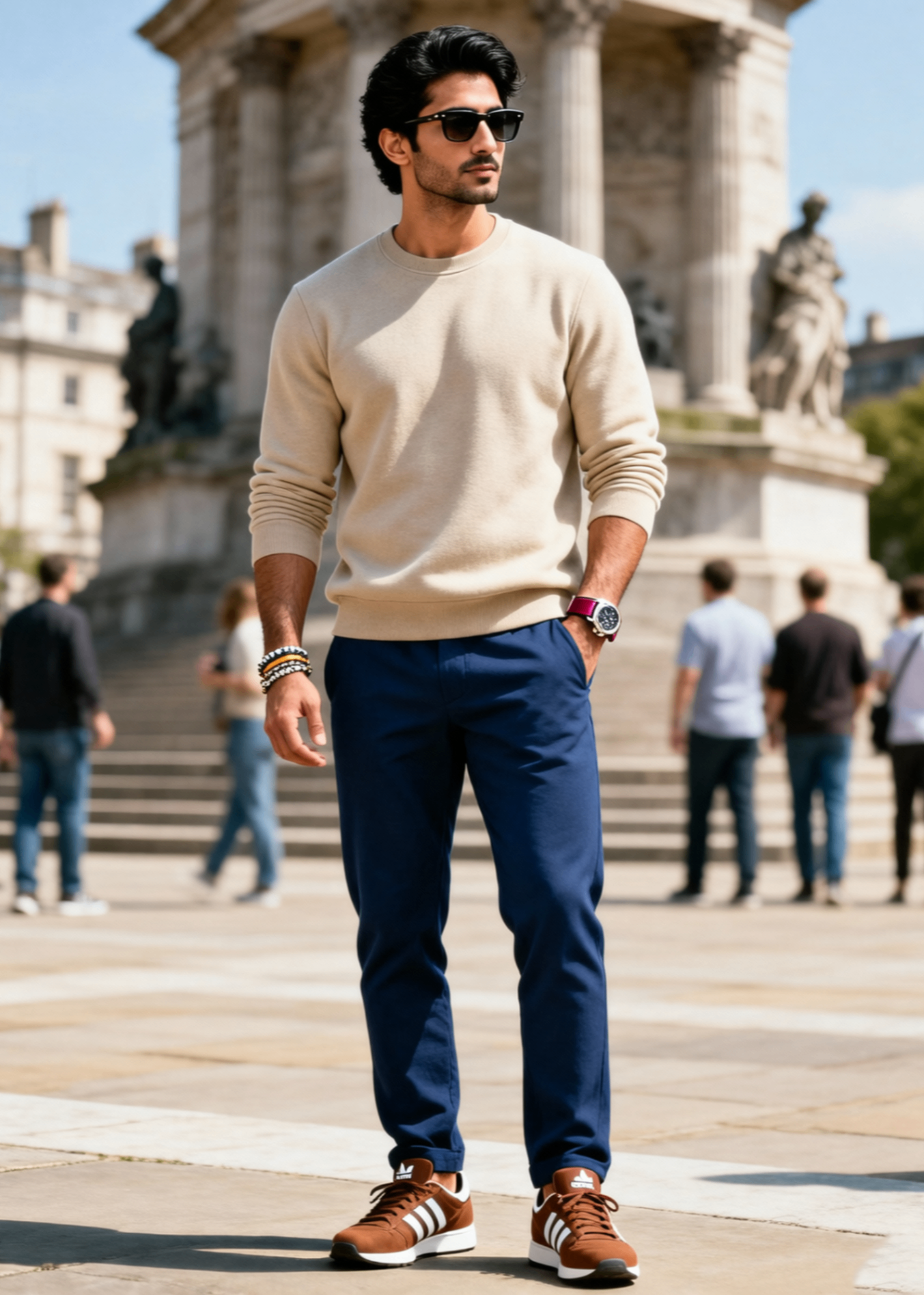 terry Sweatshirt in Beige by MAYSAK