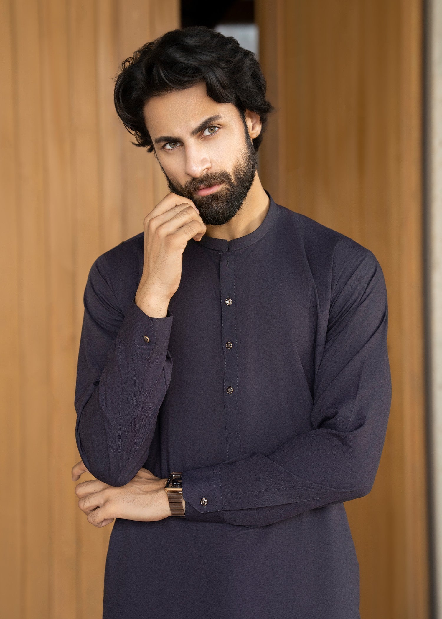 wash & wear Shalwar Kameez in Ultra violet by Buraq