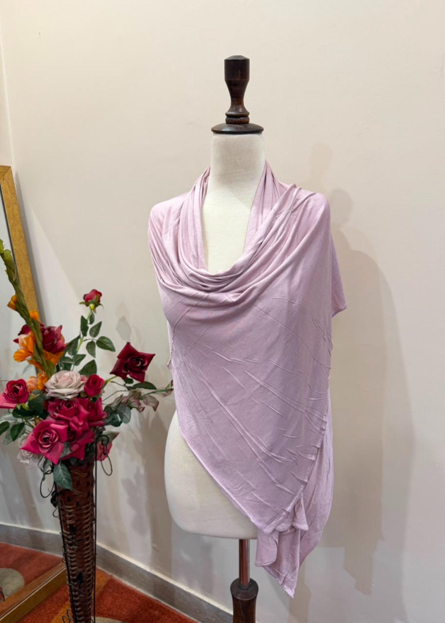 jersey knit Hijab in Mauve pink