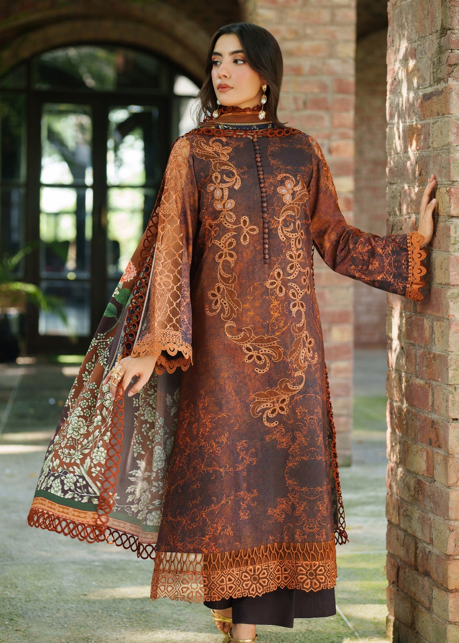 viscose Unstitched in Hazelwood brown