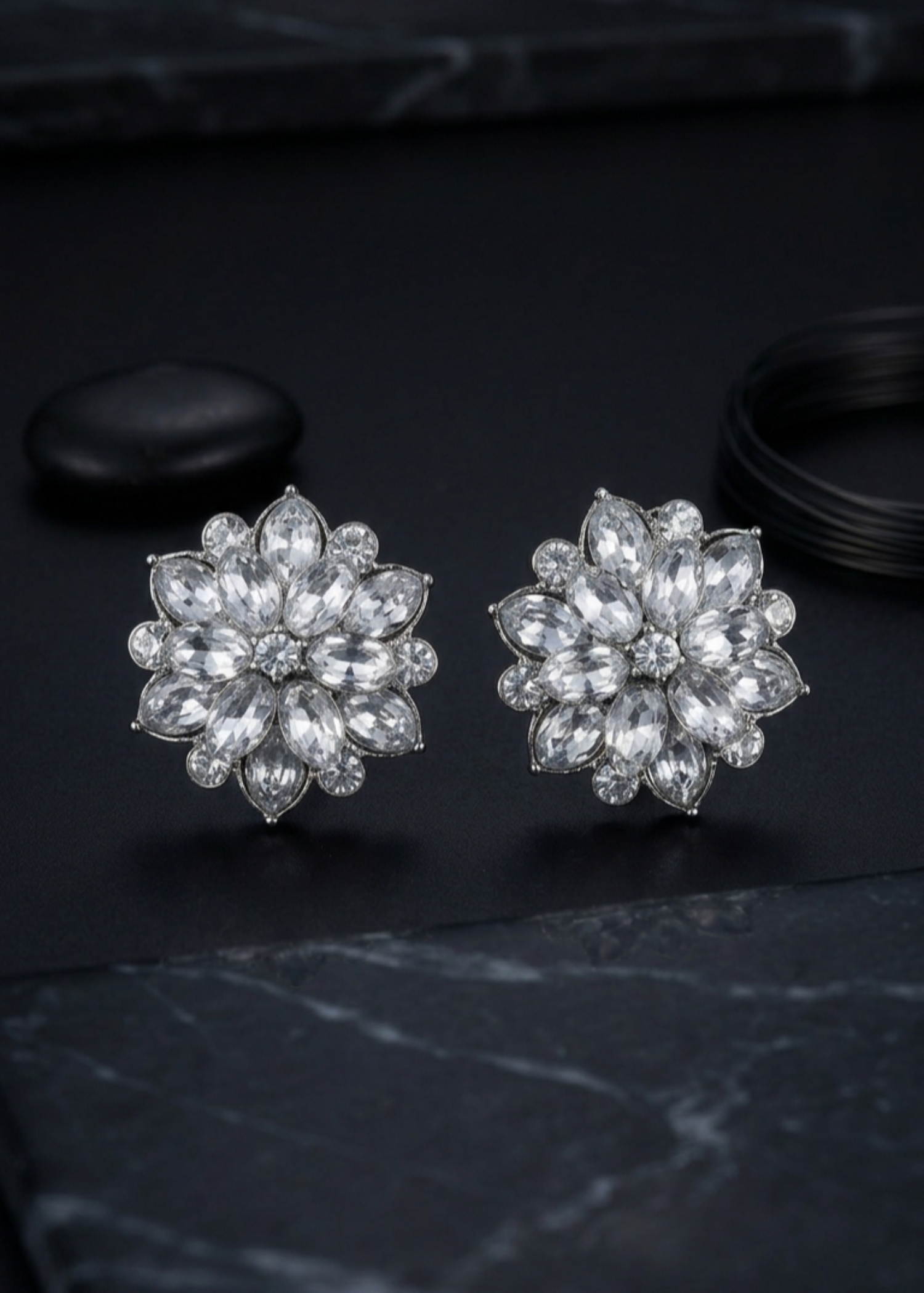 Earrings in Silver Color by - Trendy Women Earrings EUT4411
