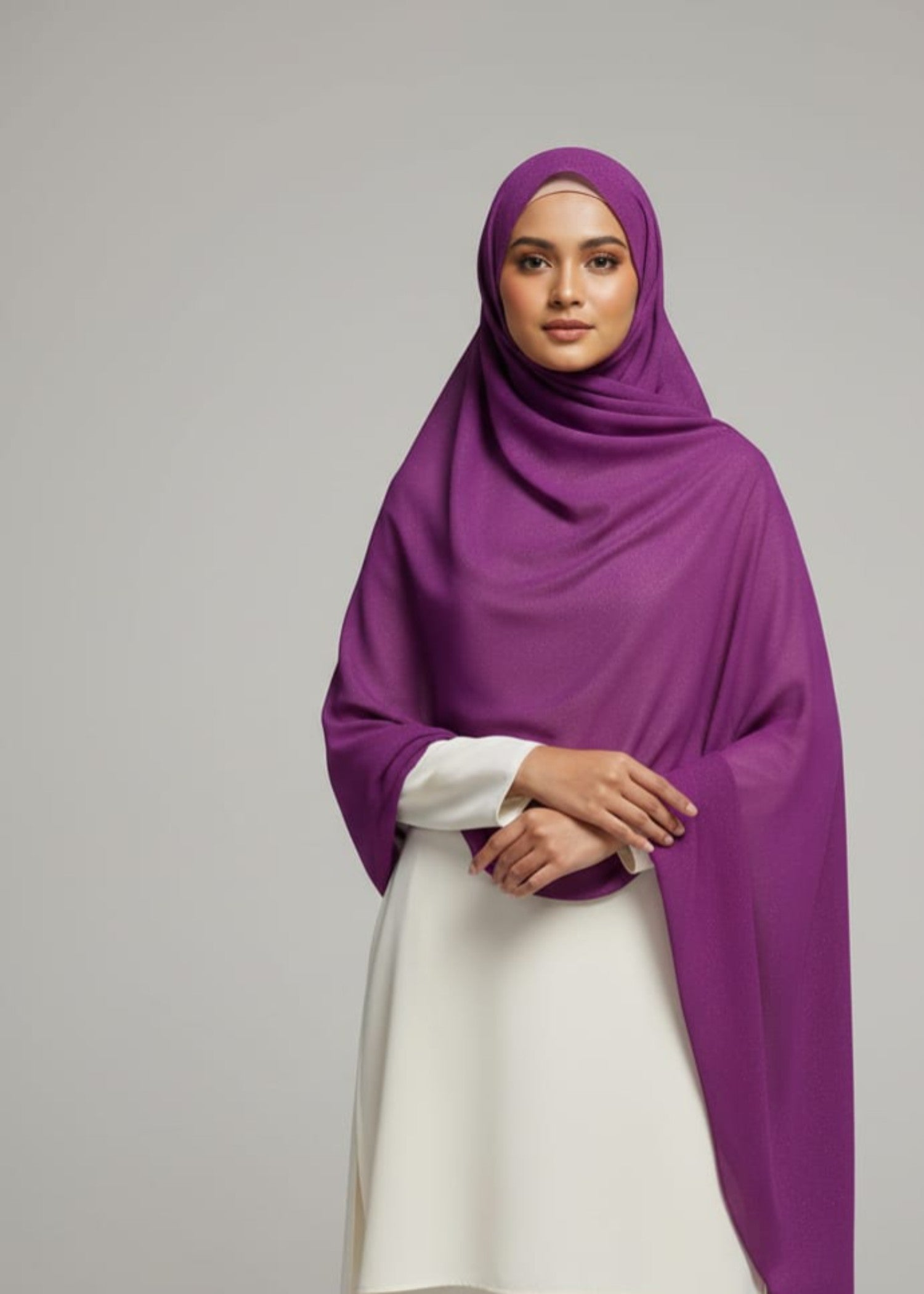 georgette Hijab in Magenta