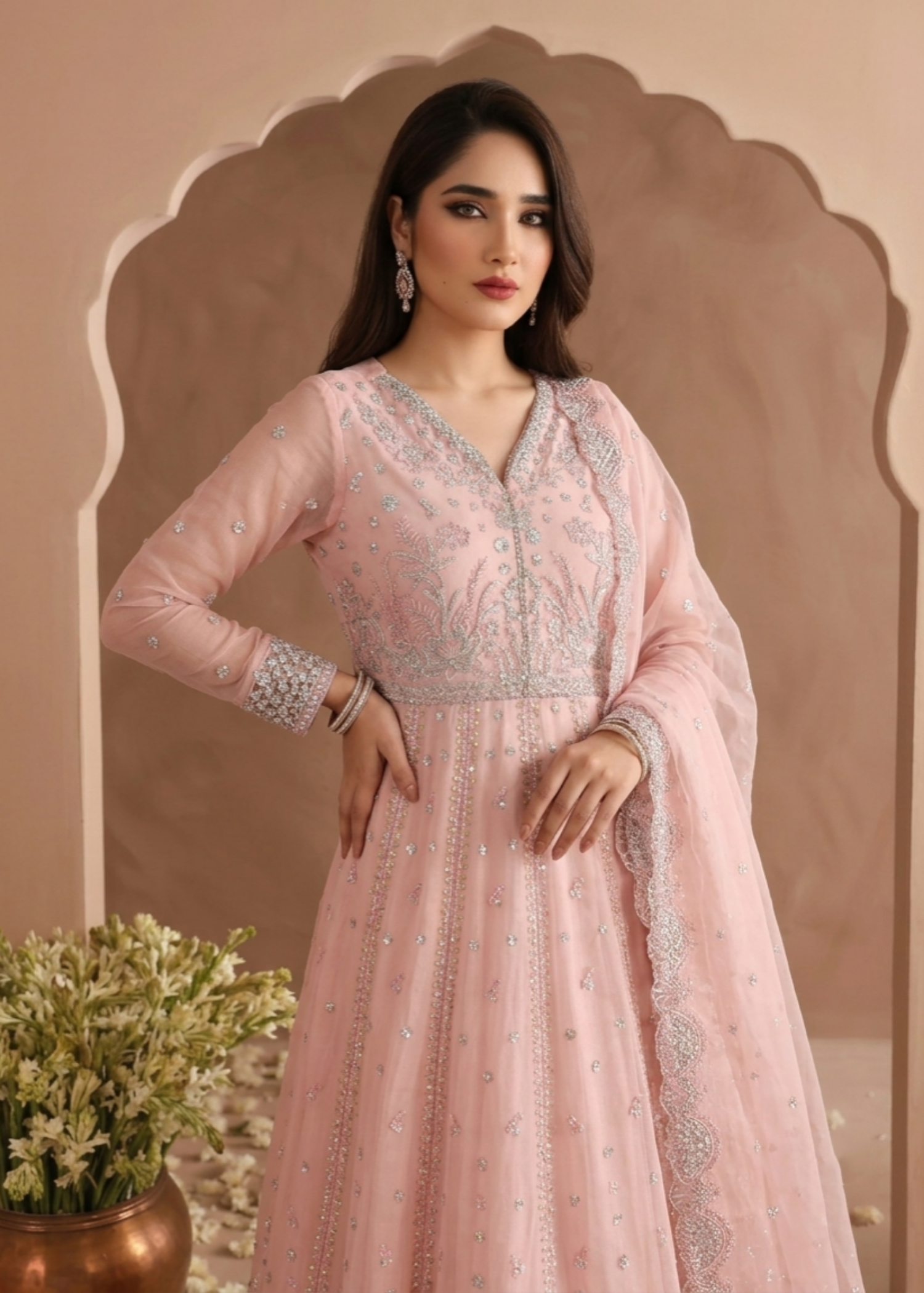 chiffon Maxi in Pink