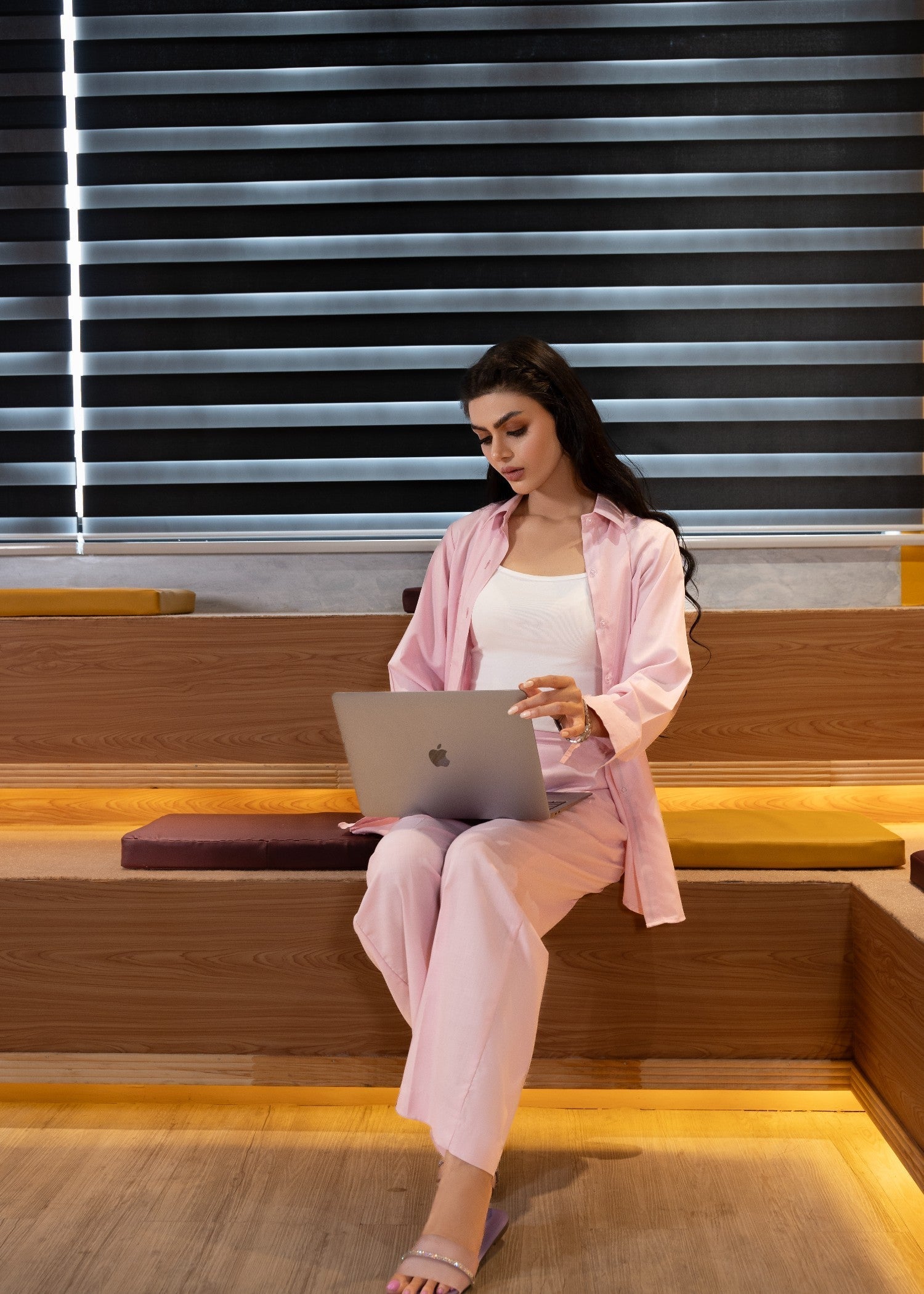 viscose Co Ord Sets in Pastel pink