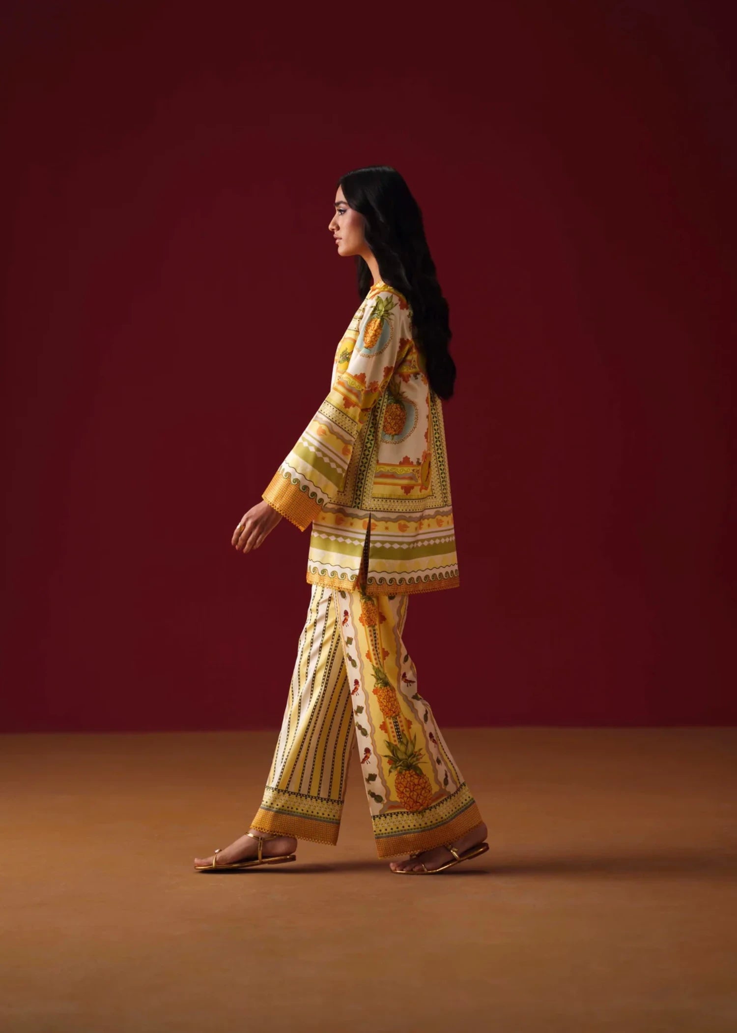crepe Co Ord Sets in Mellow yellow