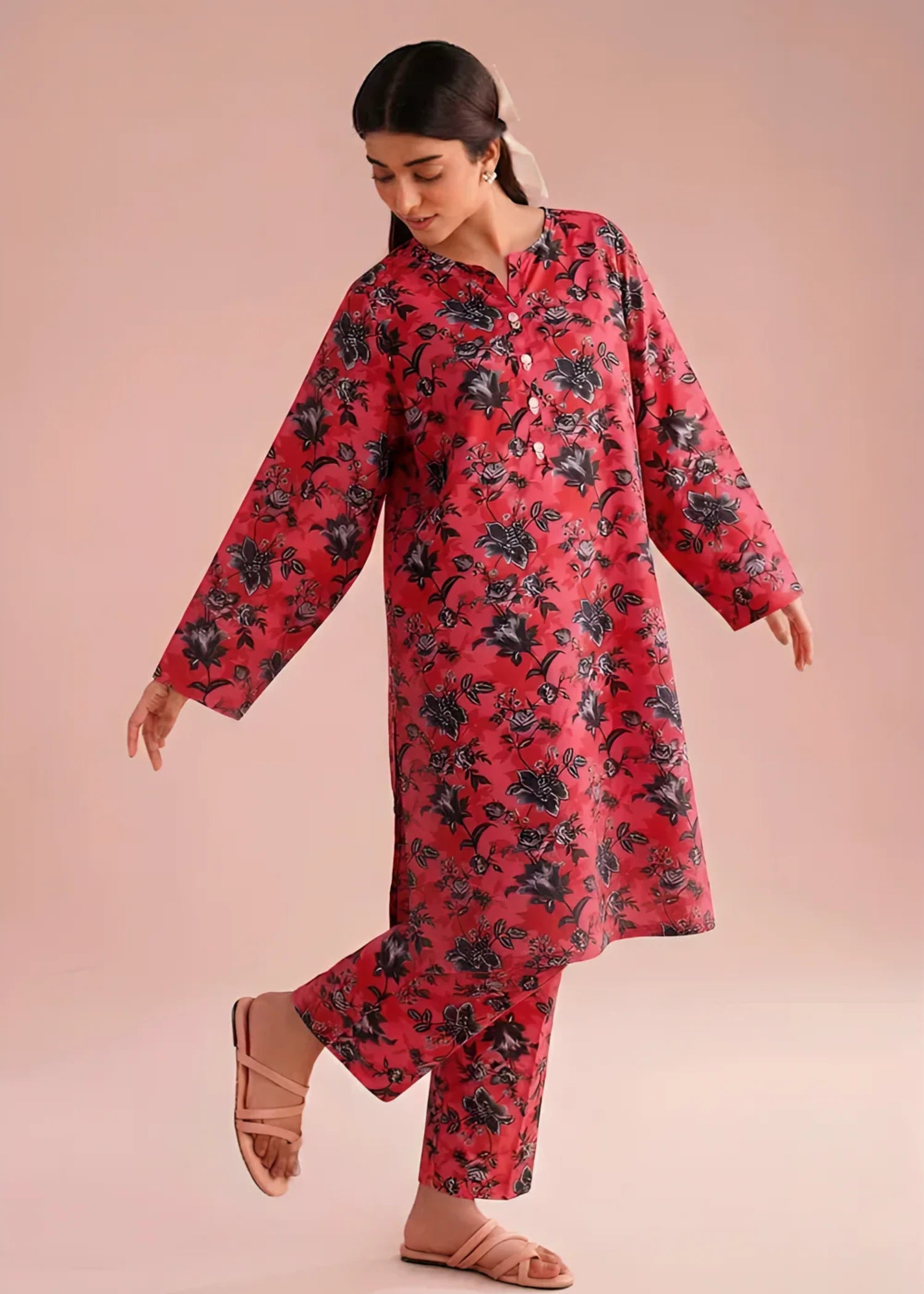 cambric Co Ord Sets in Red