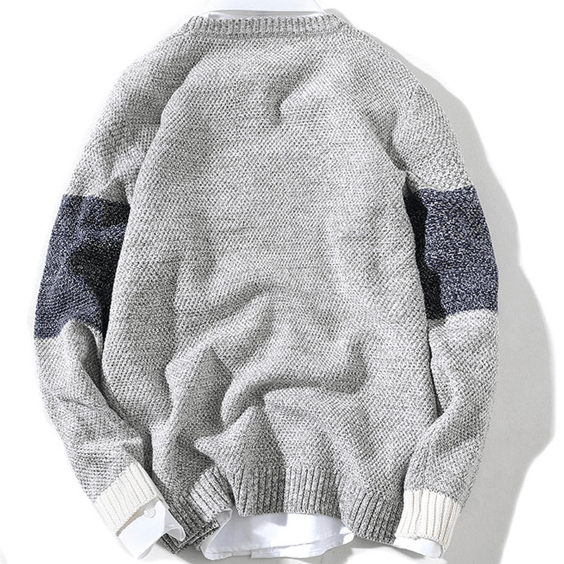 Casual All-Match Loose Color-Blocking plus Size Sweater
