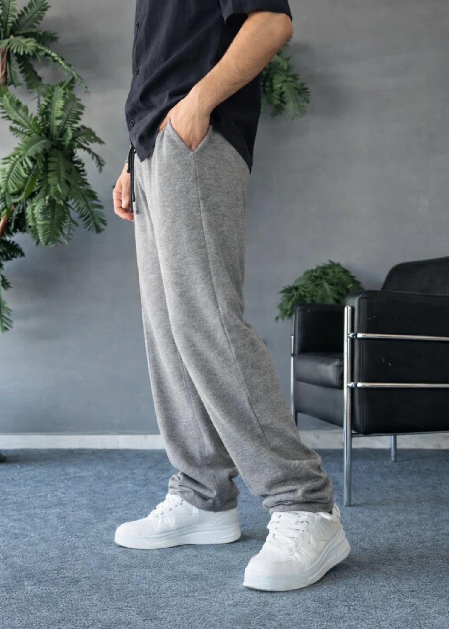 terry Trousers in Ash grey by Ecowears.Pk