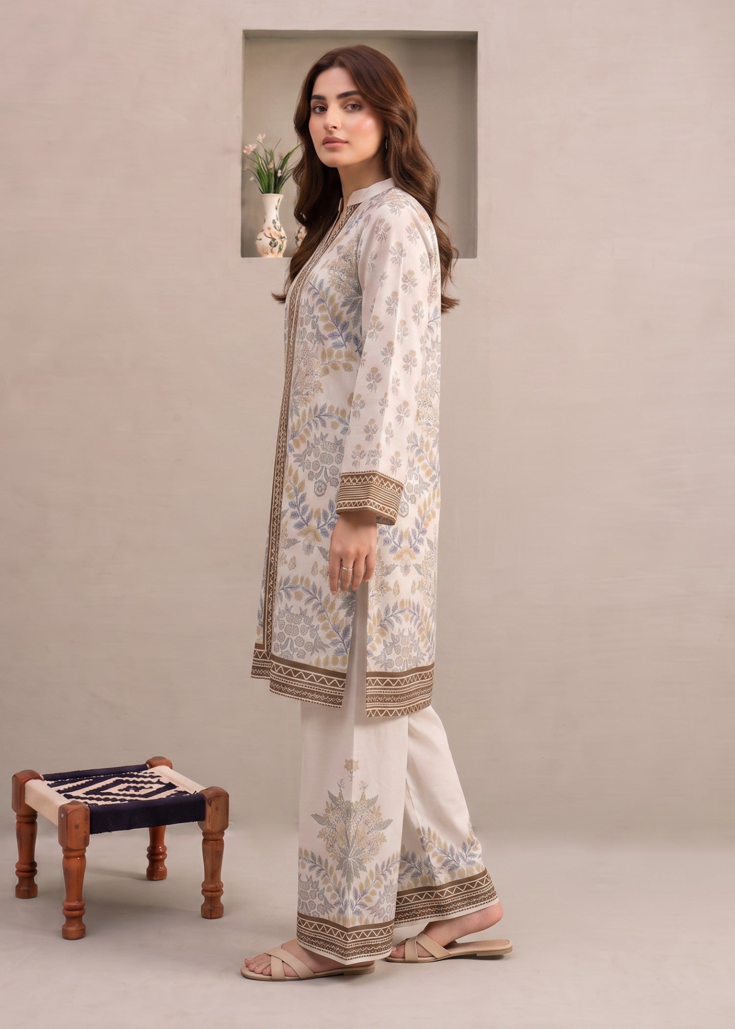 polyester crepe Co Ord Sets in Beige
