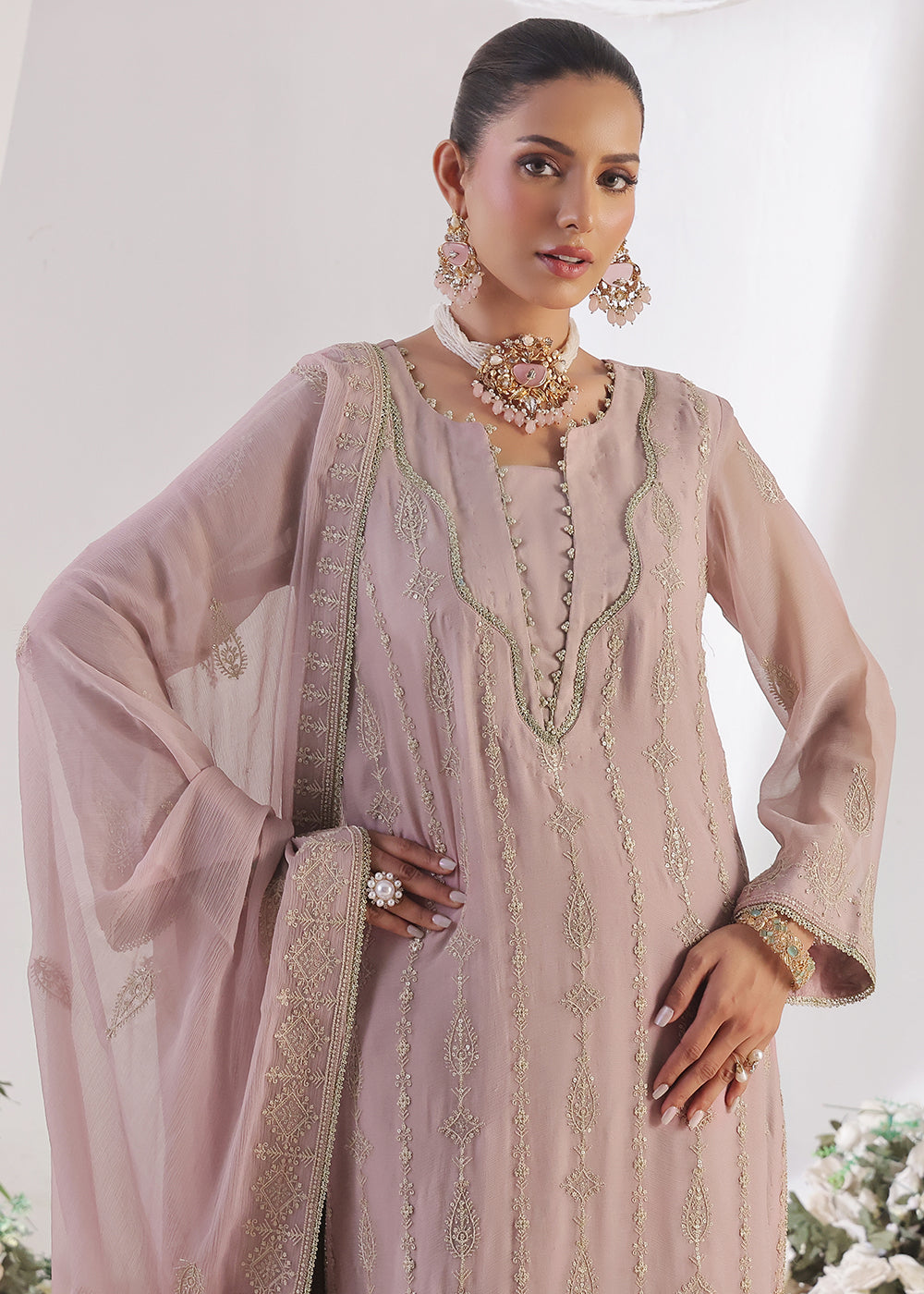 chiffon Unstitched in Frosted lavender