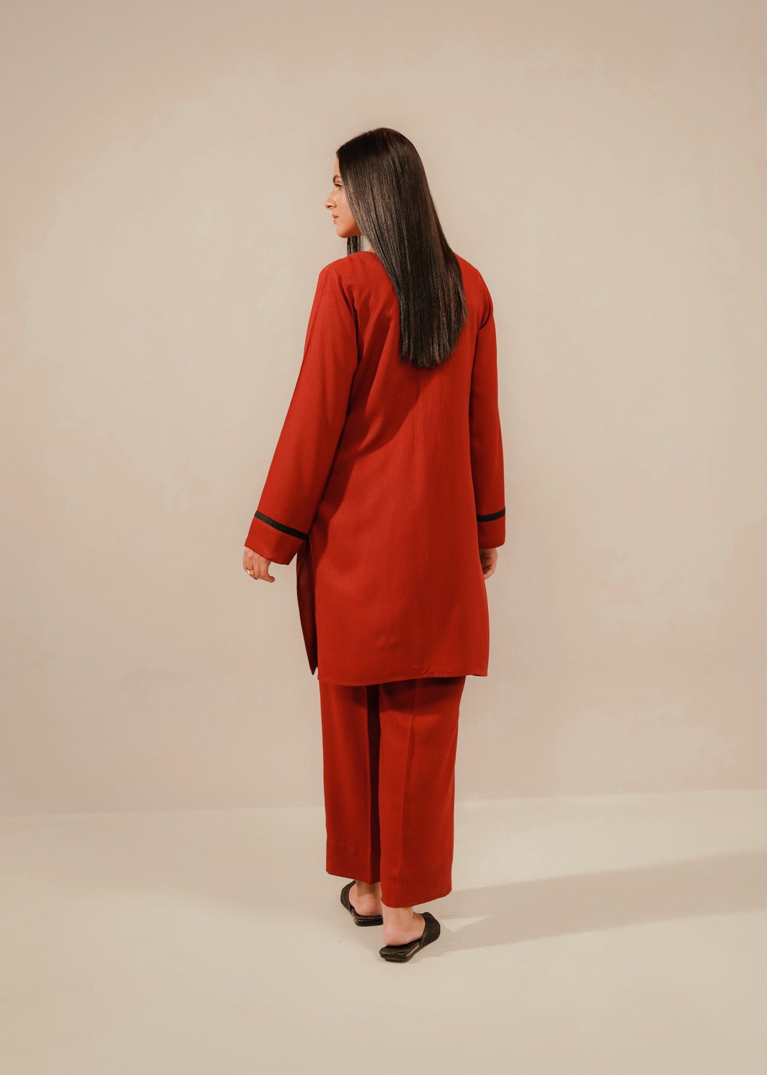 corduroy Co Ord Sets in Ruby red