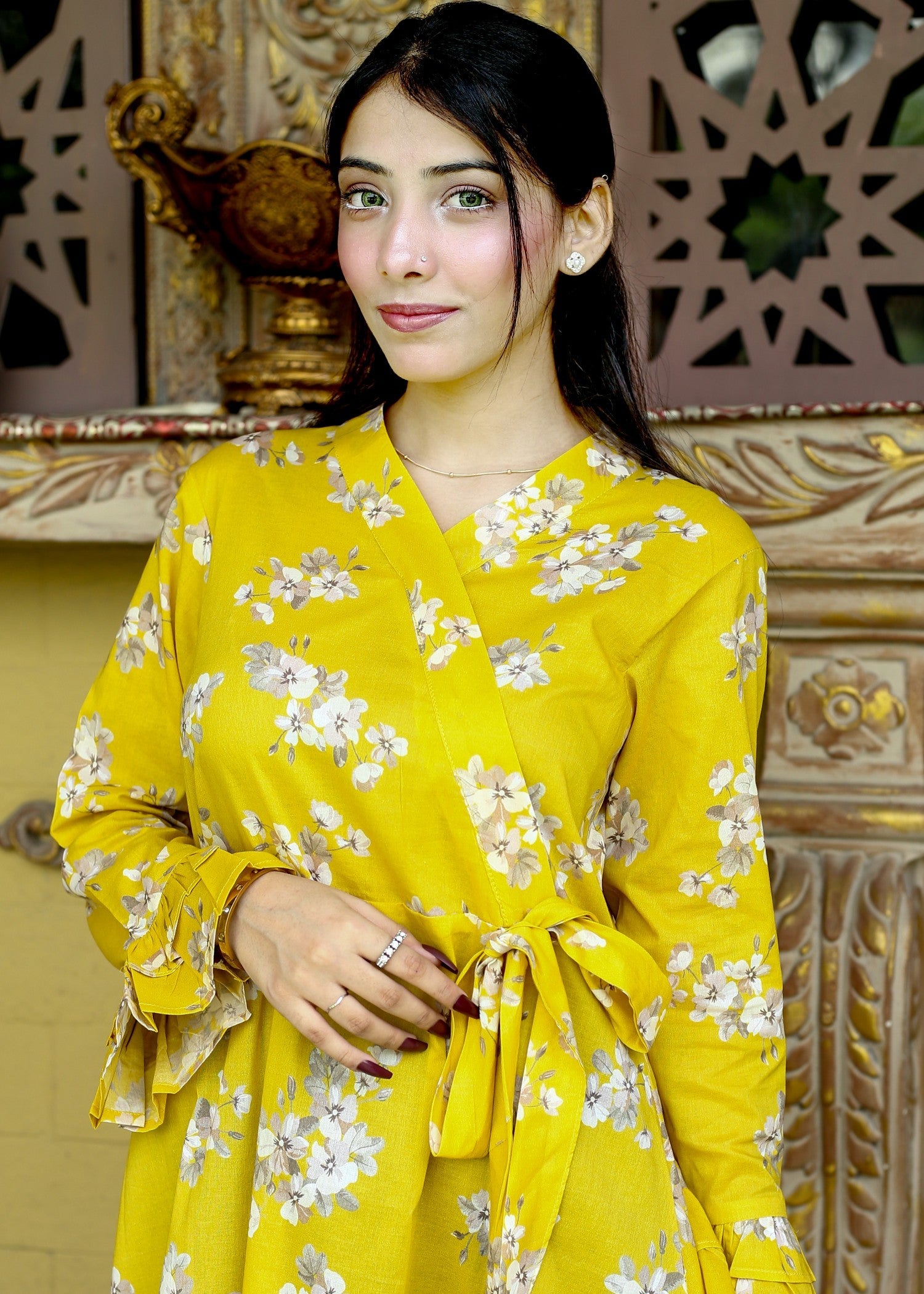 cotton Dress in Yellow