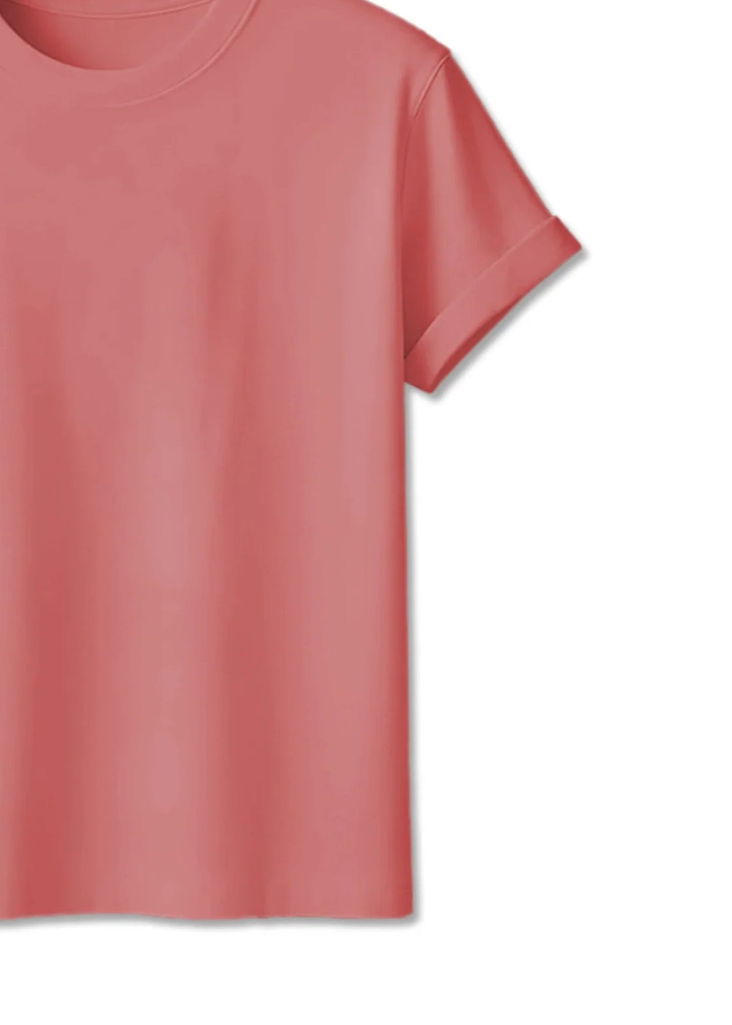cotton T Shirt in Peach pink