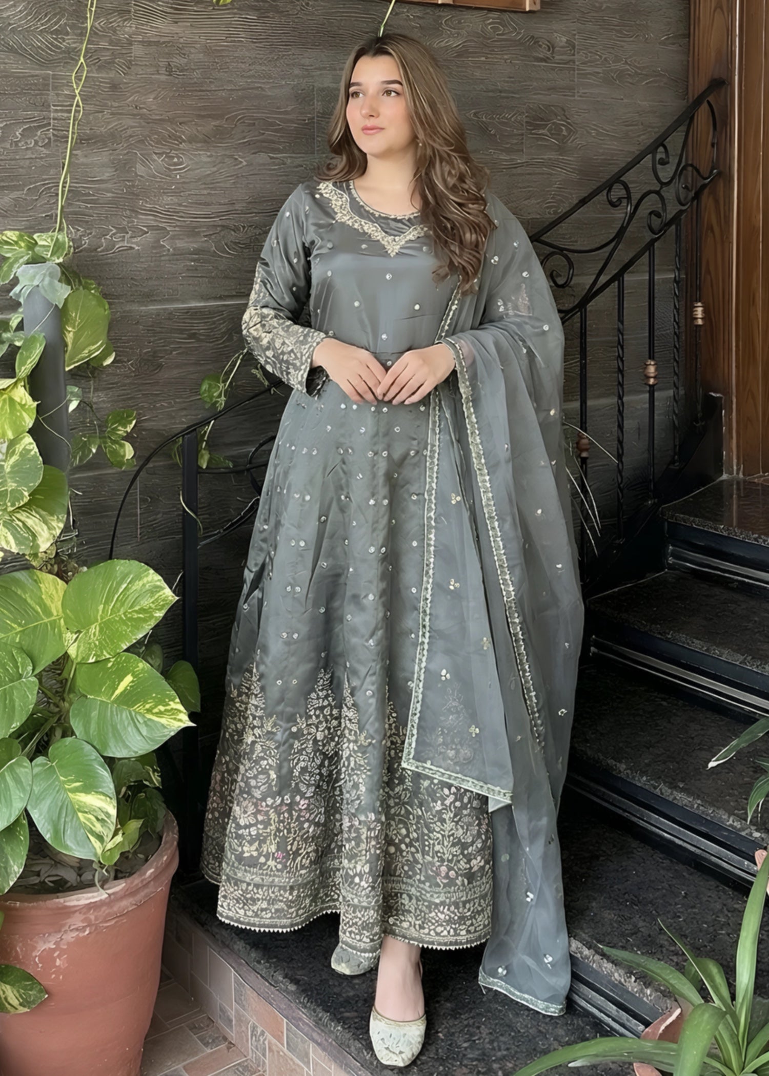 silk Maxi in Grey
