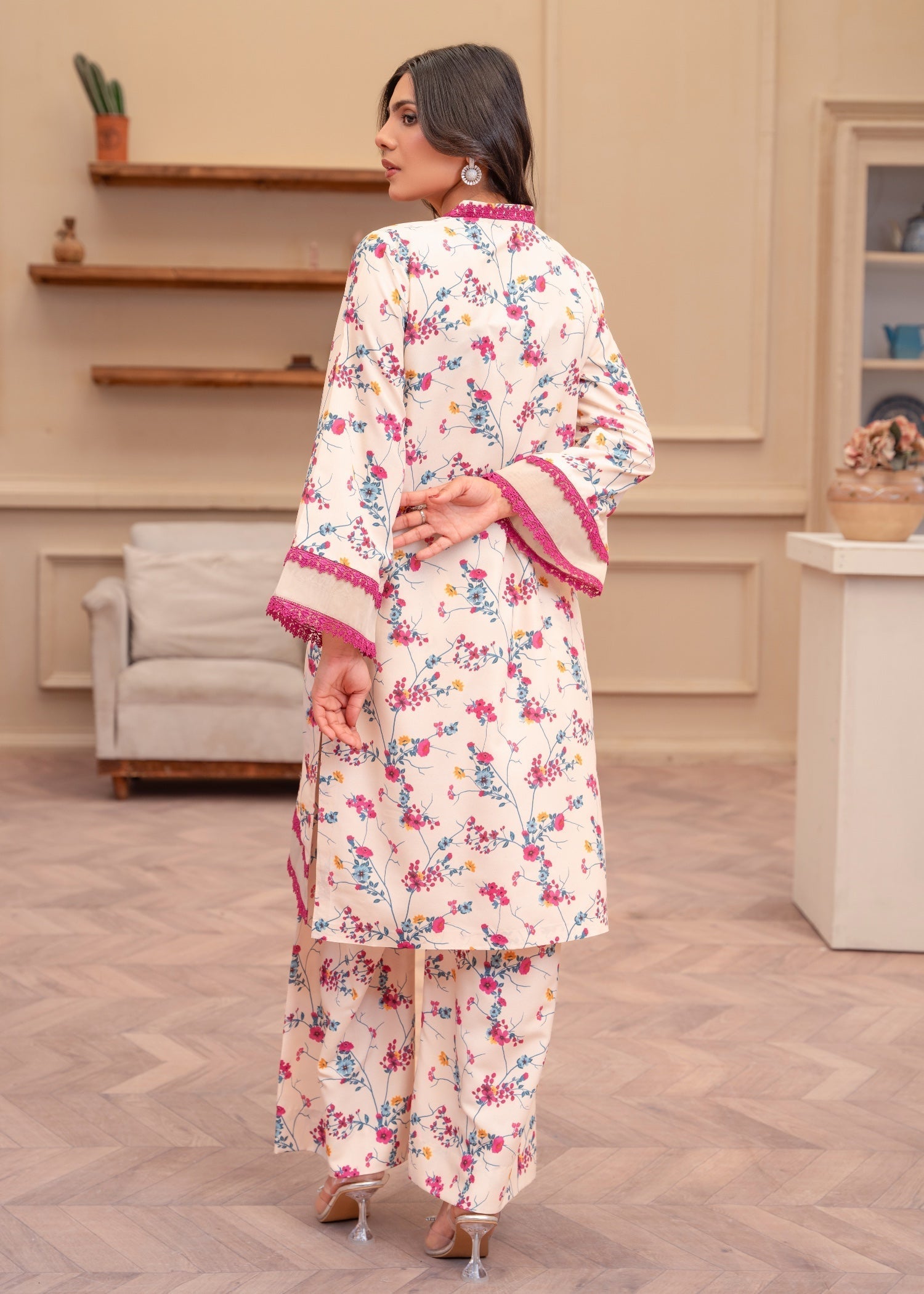 poly lawn Co Ord Sets in Snow