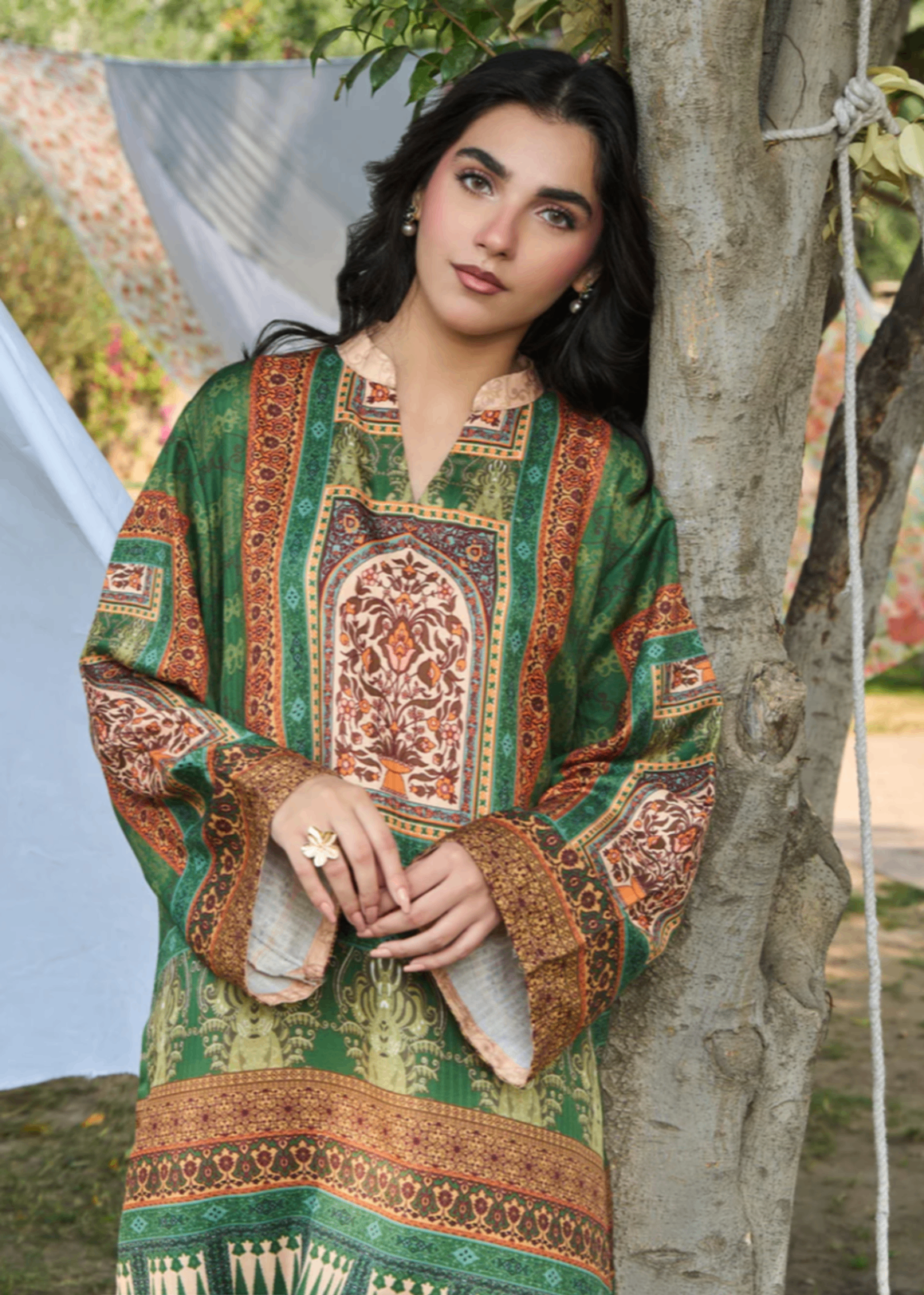 wool Kurta Set in Multi