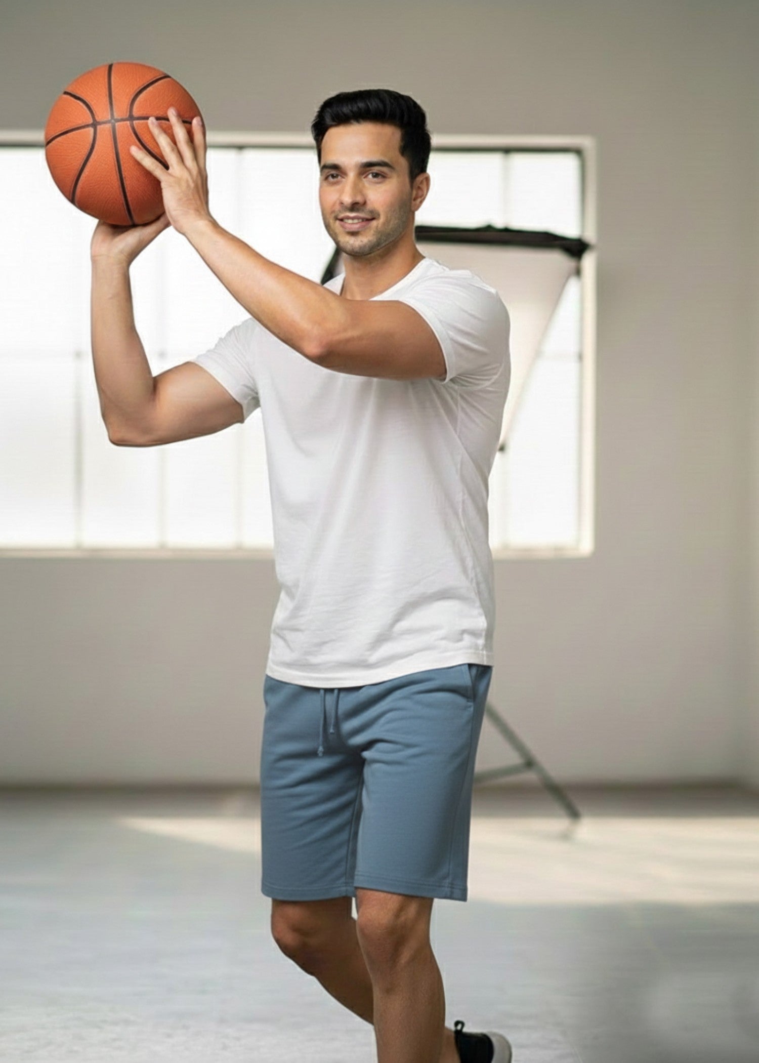 terry Shorts in Steel blue